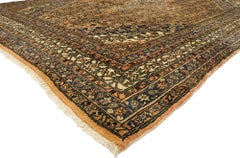 Vintage Persian Hamadan Area Rug with Mediterranean Rustic Tuscan Style