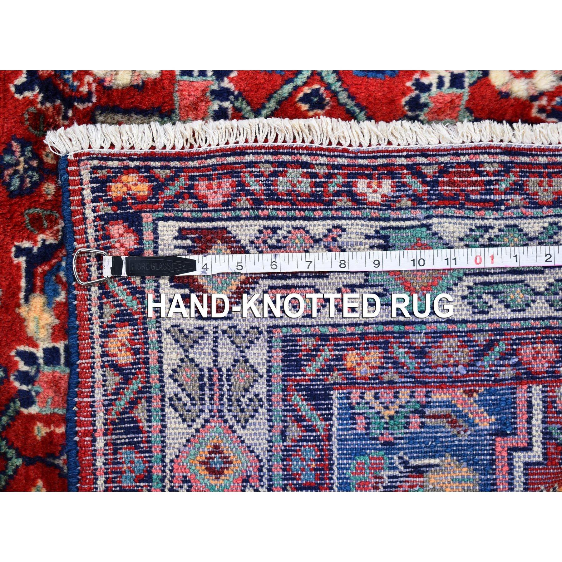 Vintage Persian Hamadan Excellent Condition Pure Wool Hand Knotted Oriental Rug For Sale 1