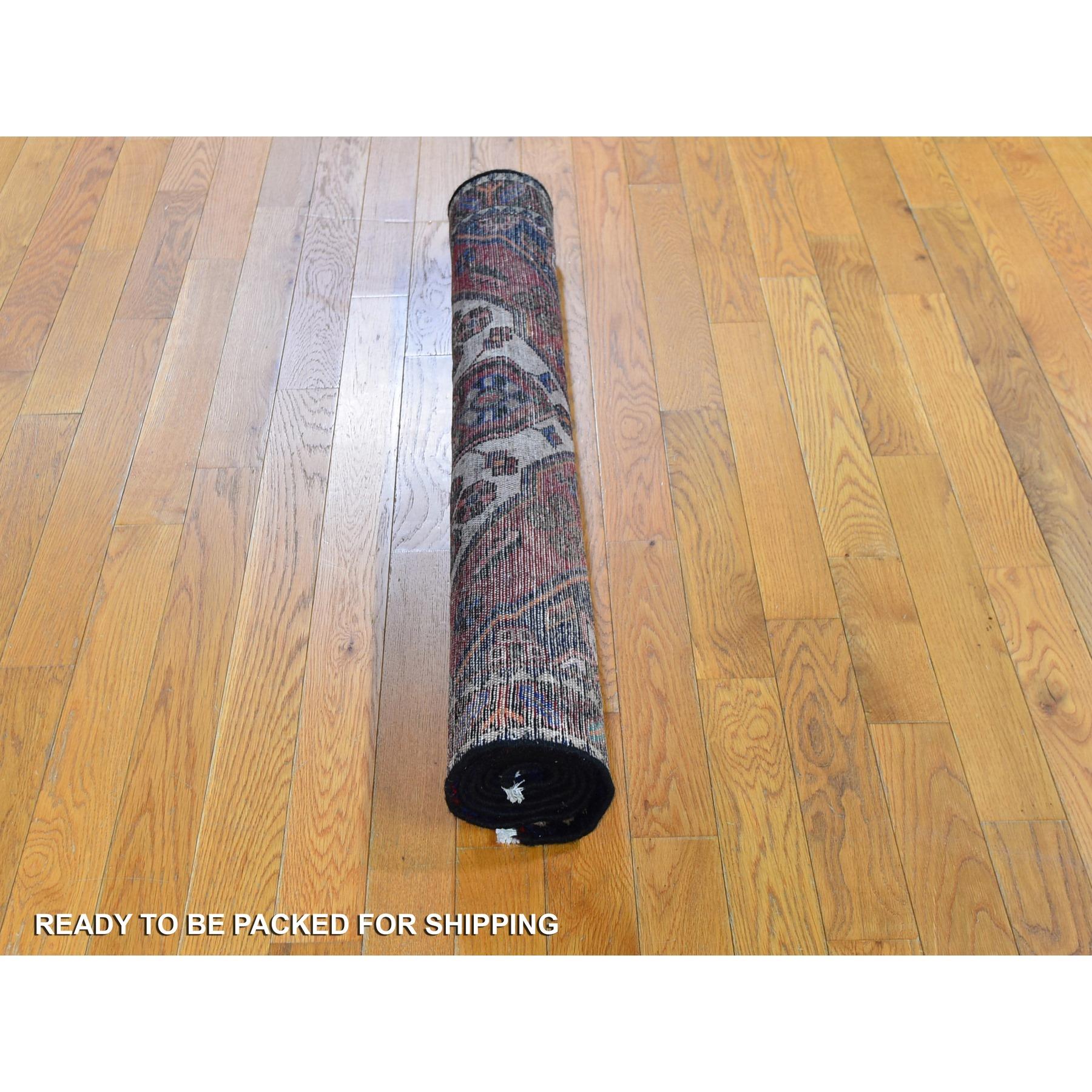 Persischer, handgeknüpfter, orientalischer Hamadan-Teppich aus organischer Wolle mit Vollflor im Zustand „Gut“ im Angebot in Carlstadt, NJ