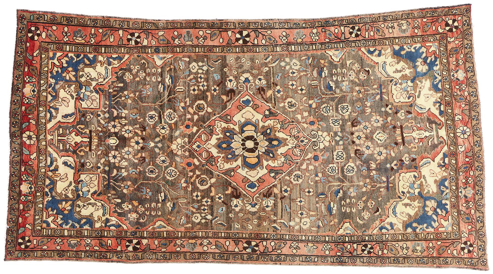 Tappeto persiano Assadabad Hamadan del 1950 con stile moderno in vendita 7