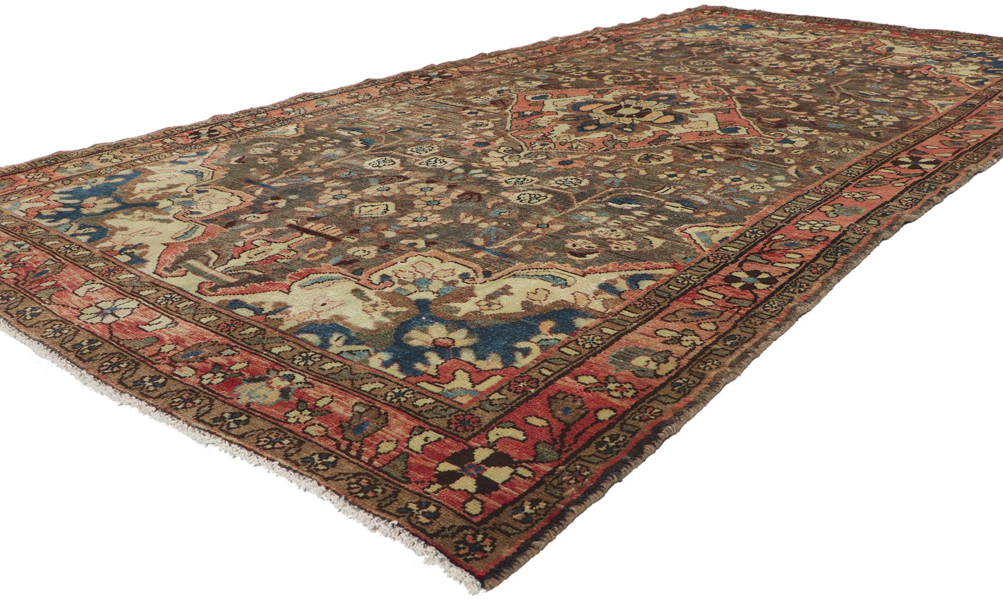 61106 Vintage Persian Hamadan rug, 05'00 x 09'06.
