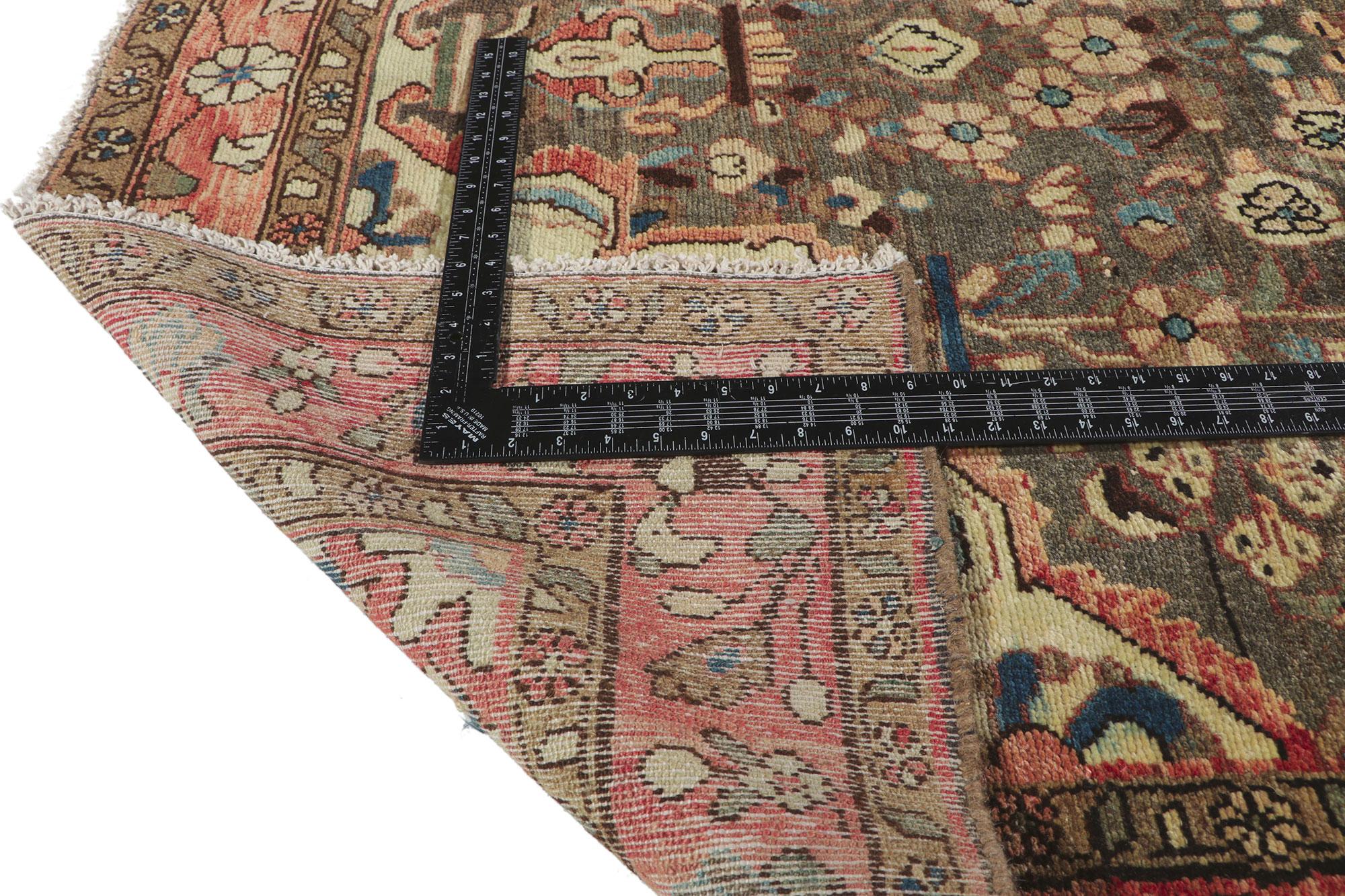 Hand-Knotted Vintage Persian Hamadan Gallery Rug For Sale