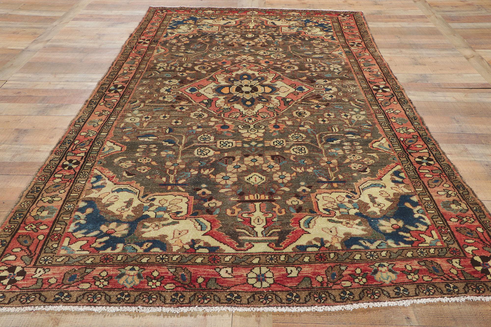 Tappeto persiano Assadabad Hamadan del 1950 con stile moderno in vendita 3