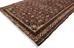 Vintage Persian Hamadan Hallway Runner with Rustic Arts & Crafts Style