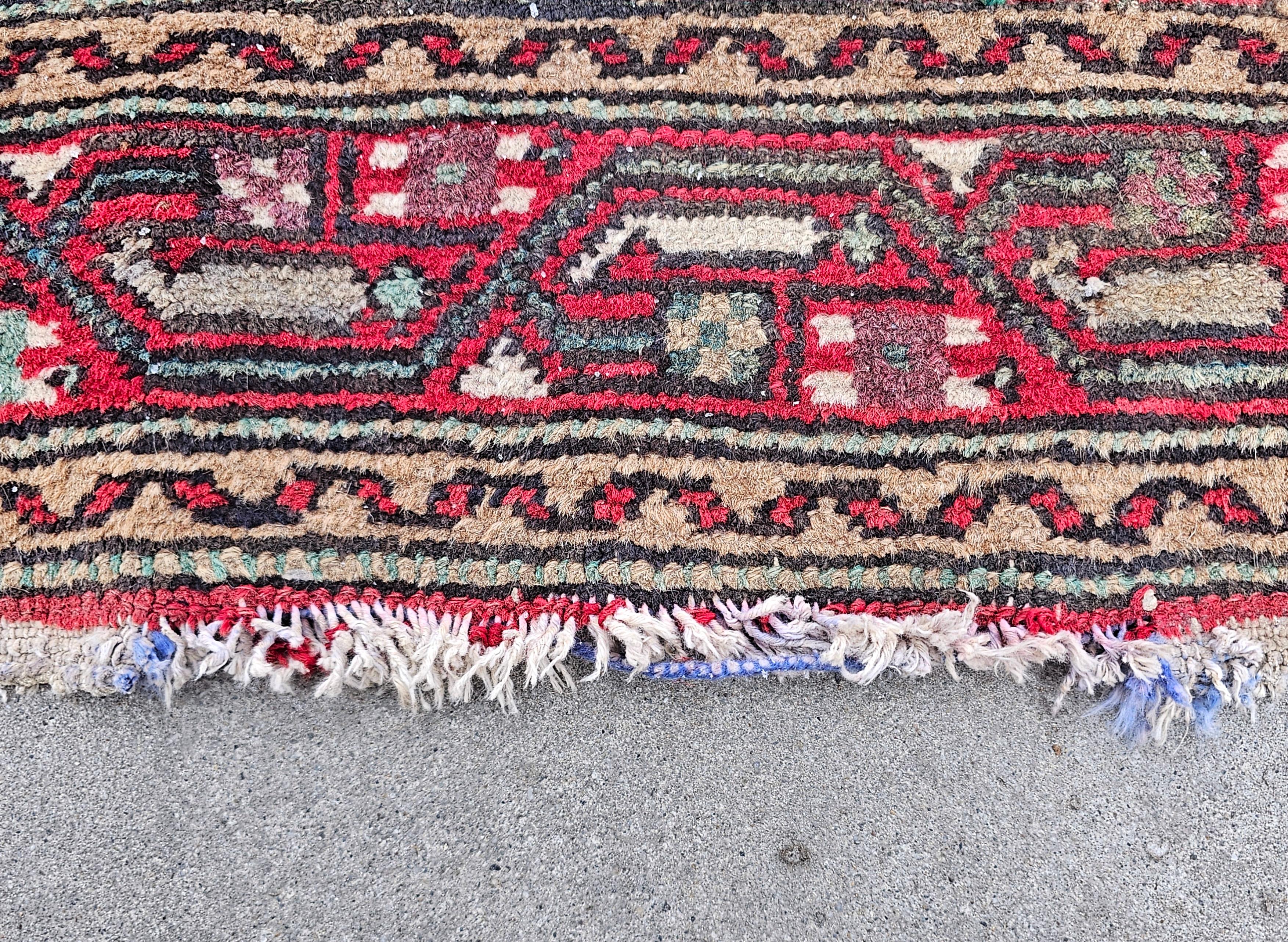 Vintage Persian Hamadan Hand-Knotted Runner, Iran 1950s For Sale 1