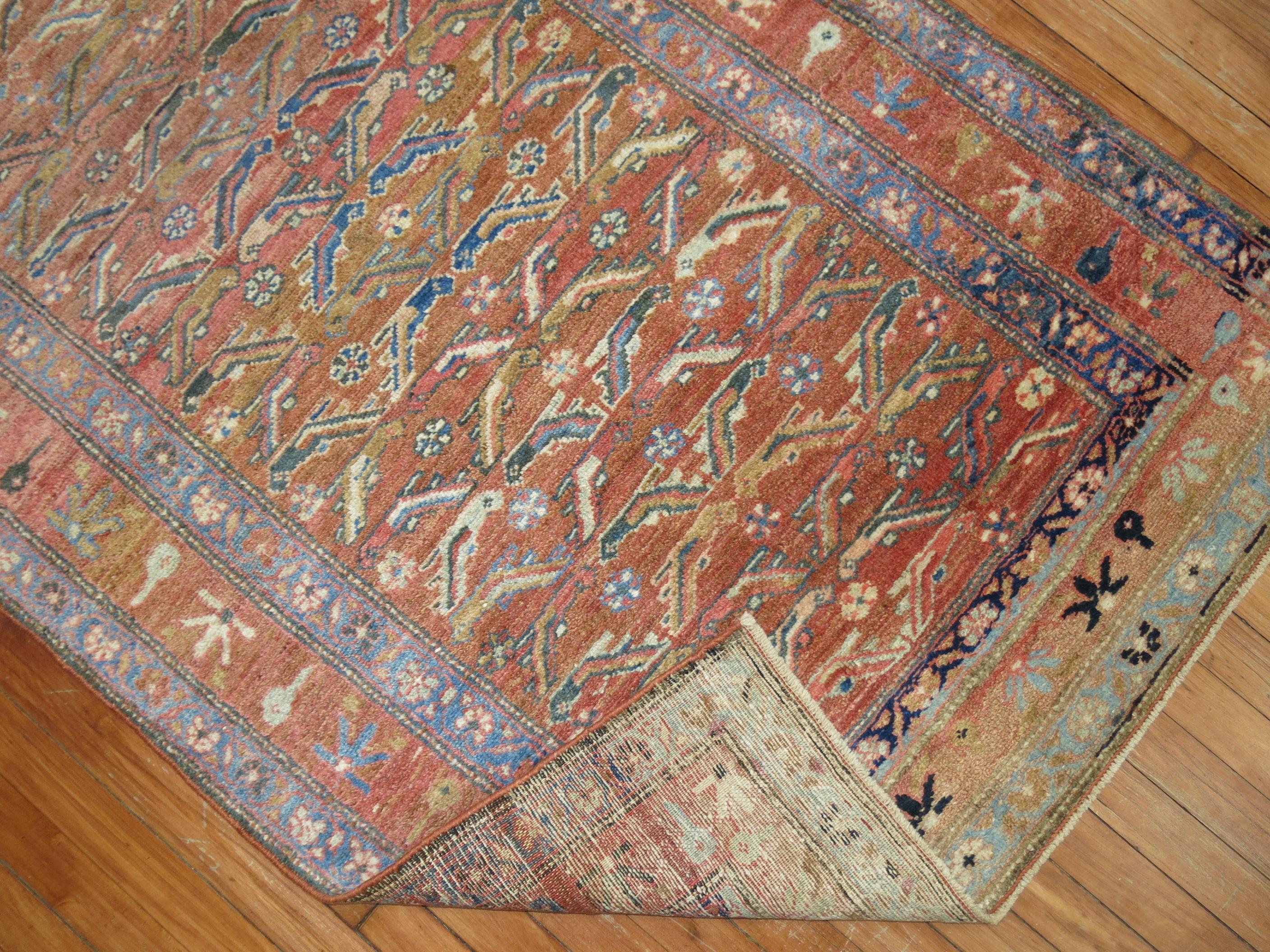 Vintage decorative Persian rug from Hamadan village located in northwest Persian.

3'6'' x 5'4''