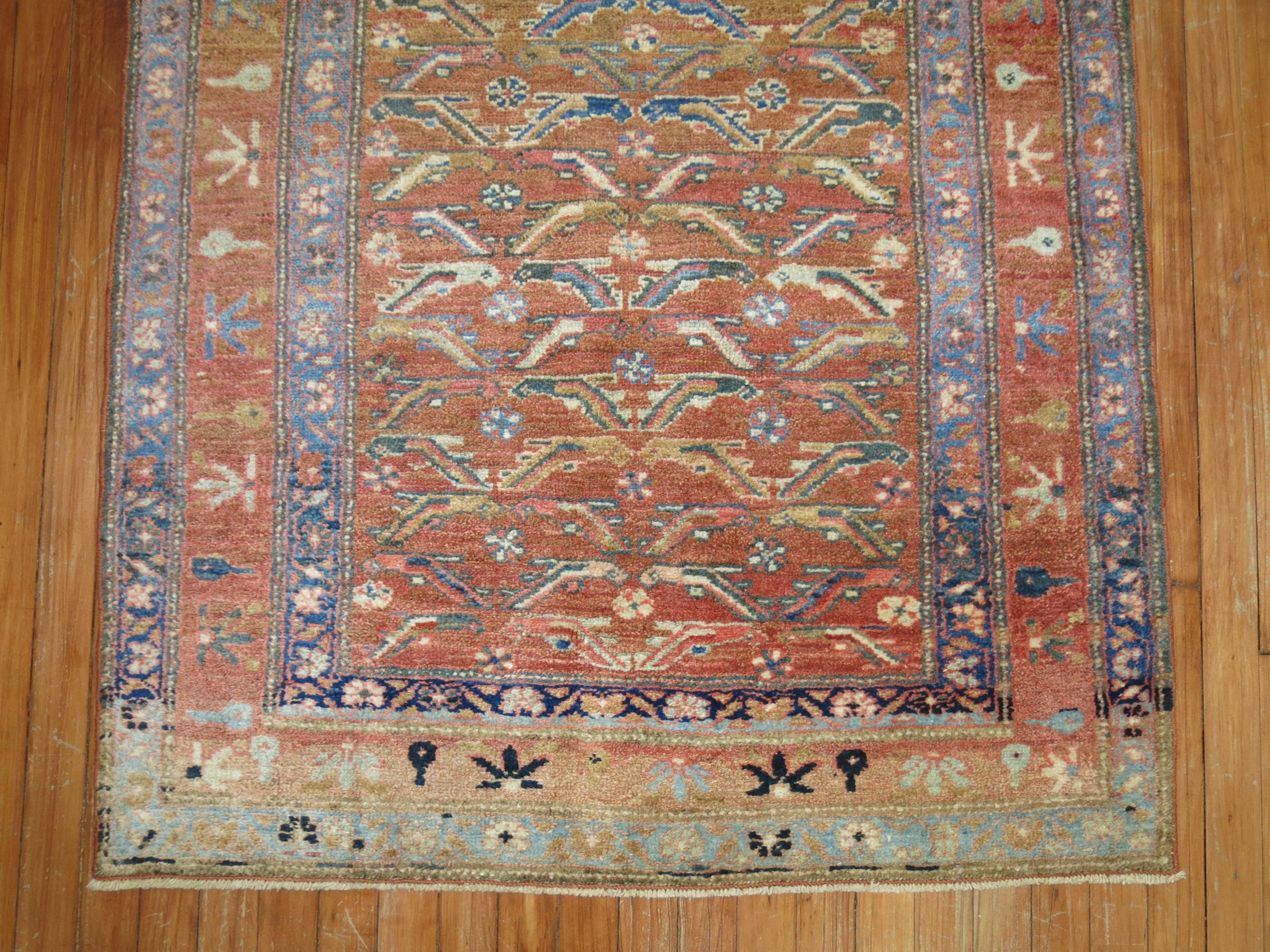 Hand-Woven Vintage Persian Hamadan Malayer Rug For Sale