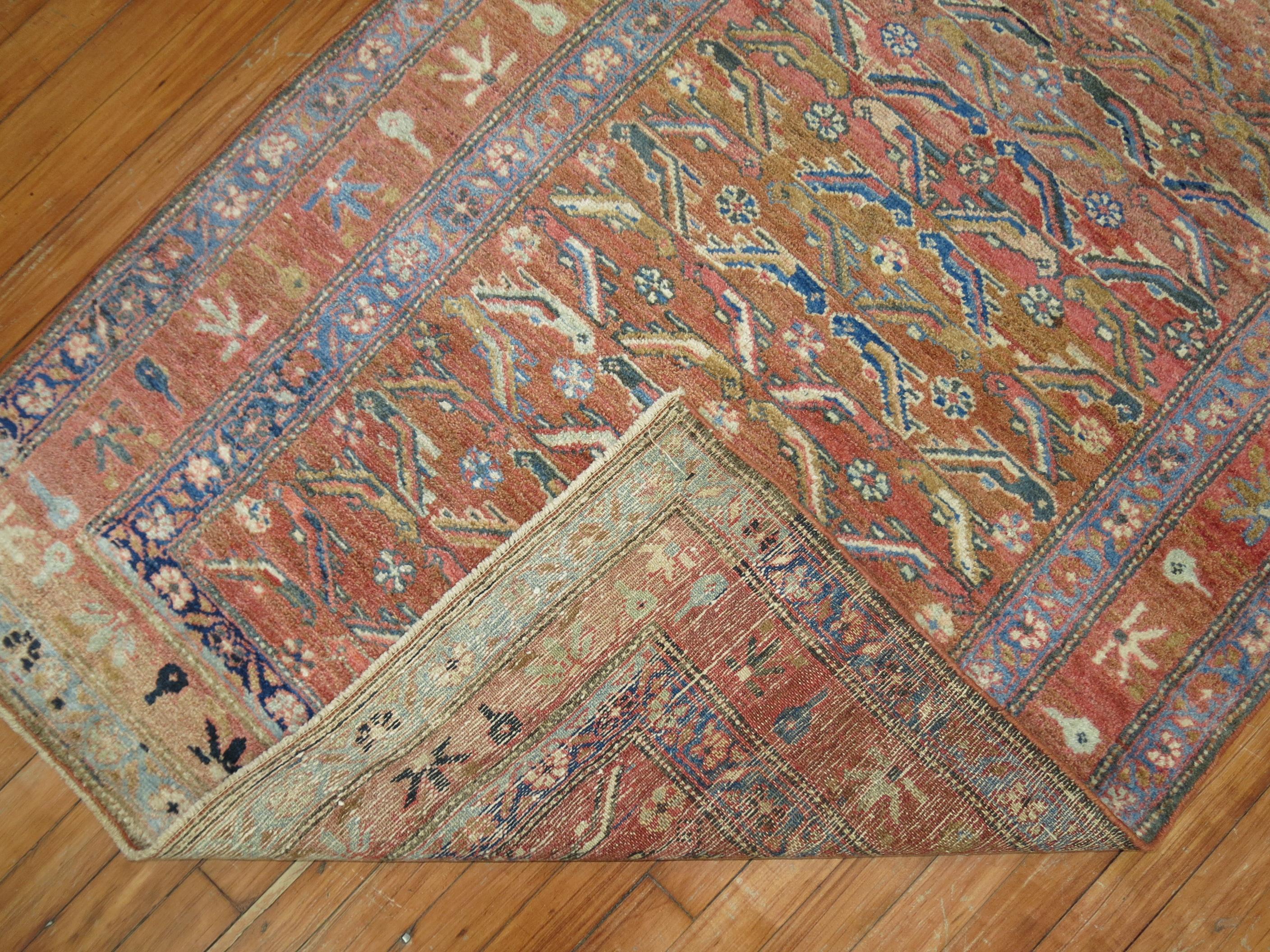 Vintage Persian Hamadan Malayer Rug In Good Condition For Sale In New York, NY