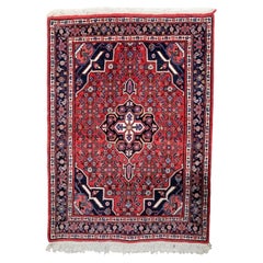 Vintage Persian Hamadan Rug – 1940s Hand‑Knotted Wool 3.4' x 4.7' - 1C1240