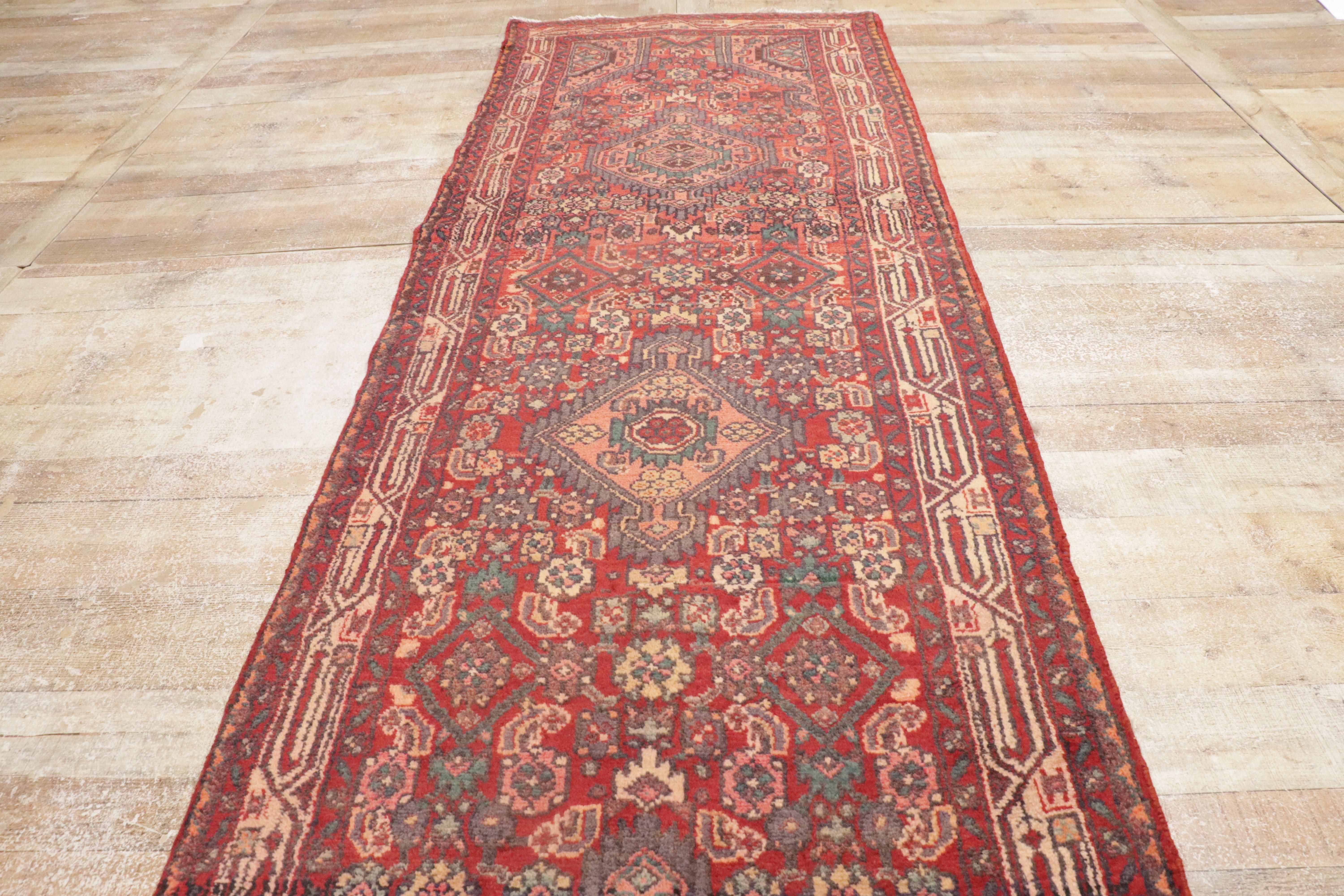 Vintage Persisch Hamadan Teppich Teppich Läufer 6
