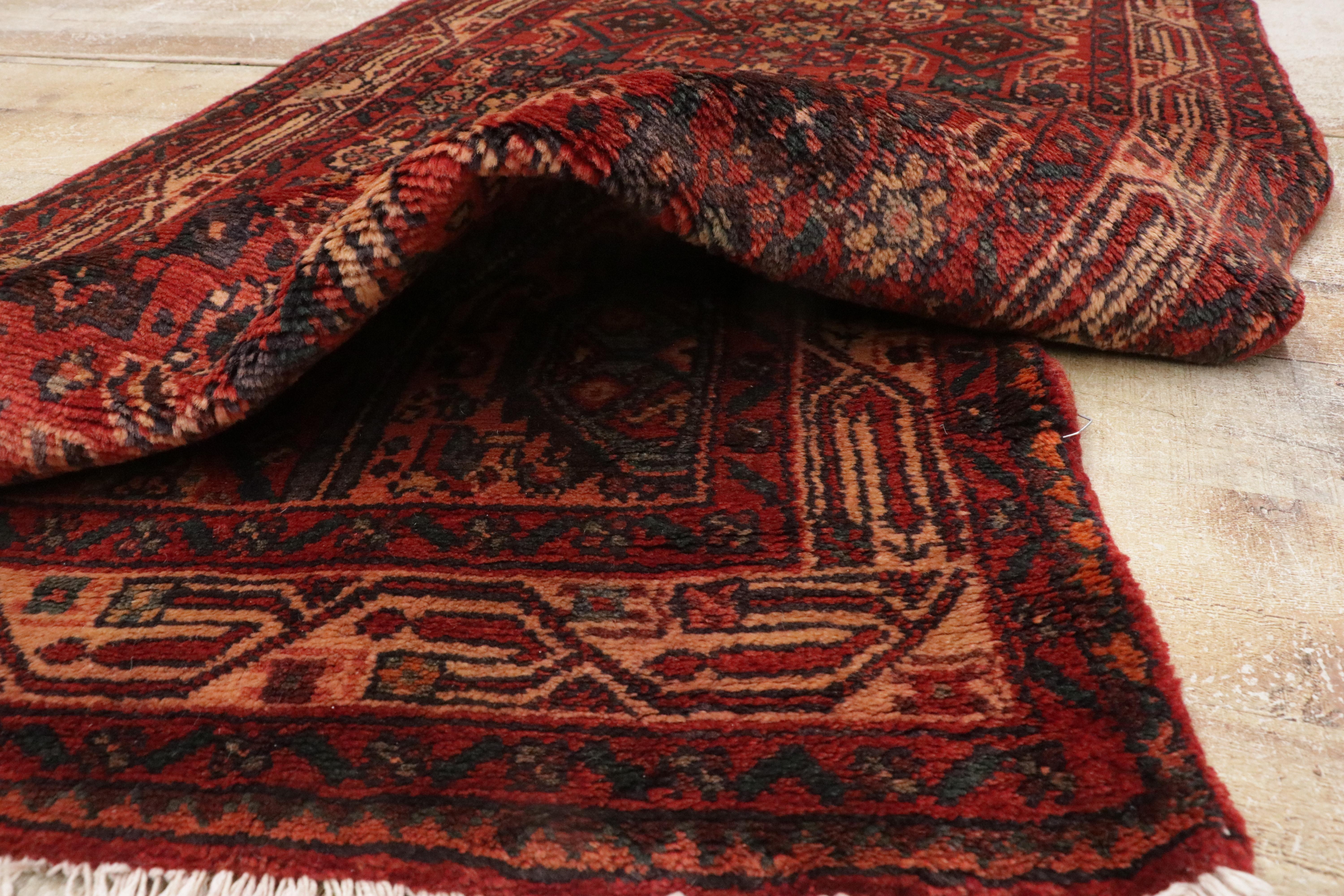 Vintage Persisch Hamadan Teppich Teppich Läufer 9