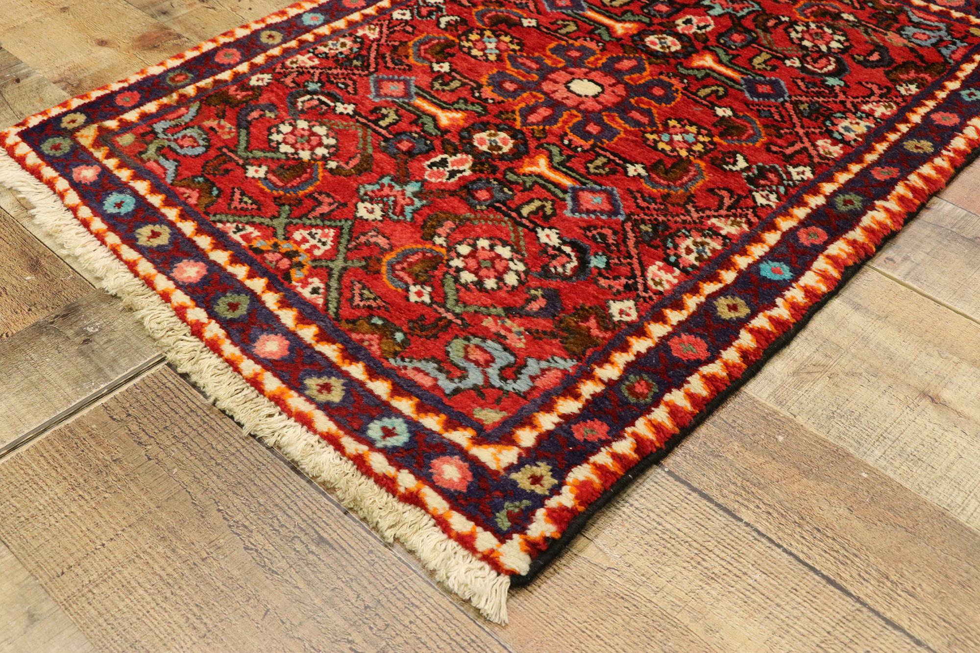 20th Century 1970's Persian Mazlaghan Hamadan Carpet with Modern Style For Sale