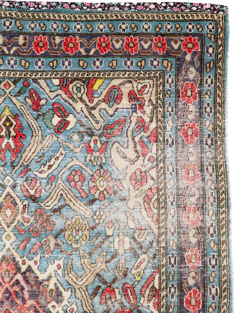 Folk Art Vintage Persian Hamadan Rug For Sale