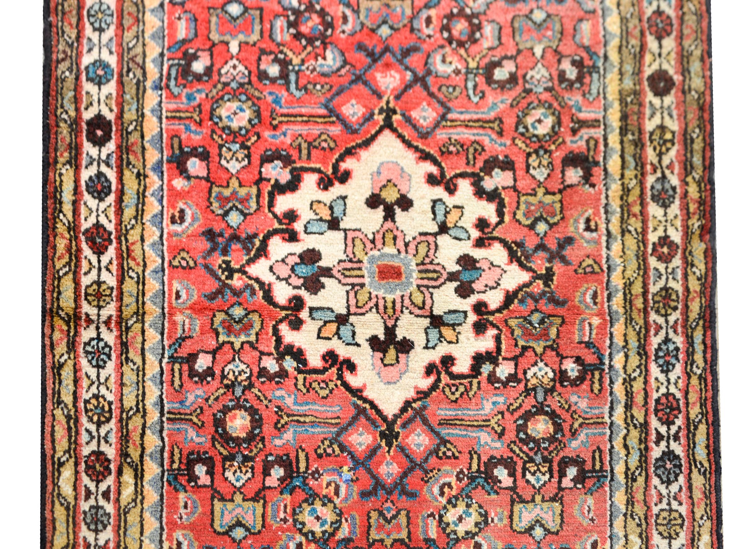 Tribal Vintage Persian Hamadan Rug For Sale