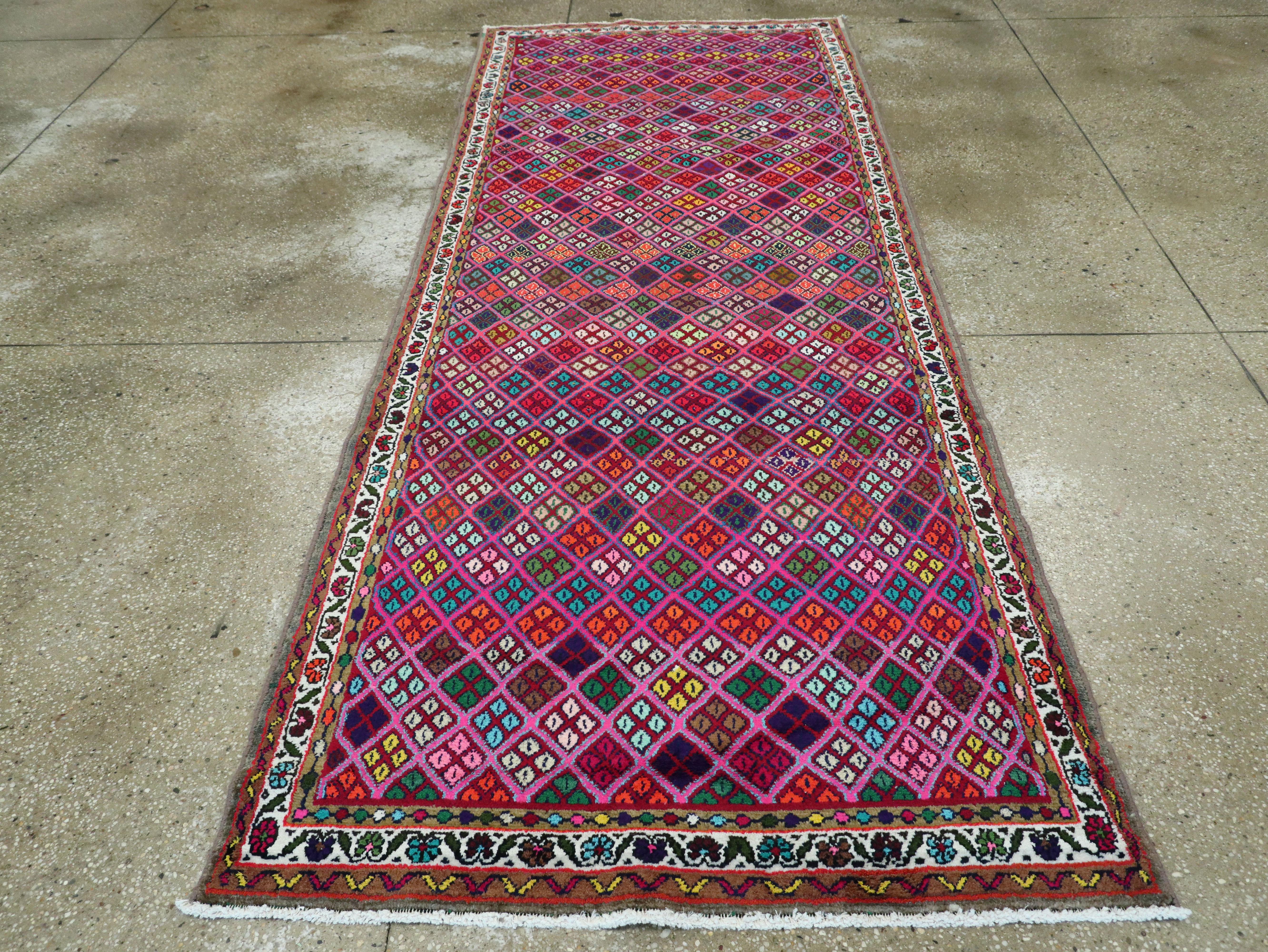 20th Century Vintage Persian Hamadan Runner For Sale