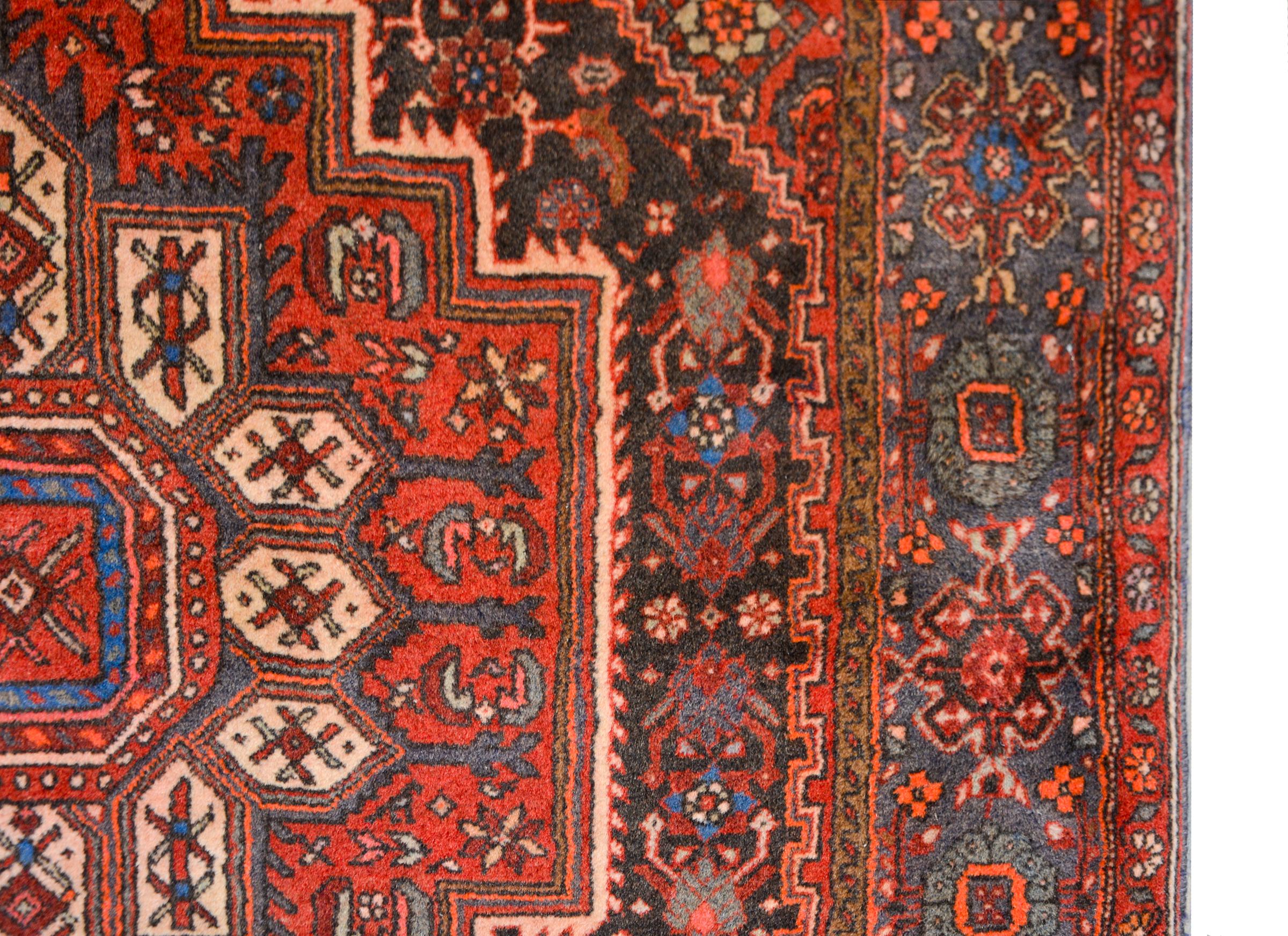 20th Century Vintage Persian Hamadan Rug For Sale