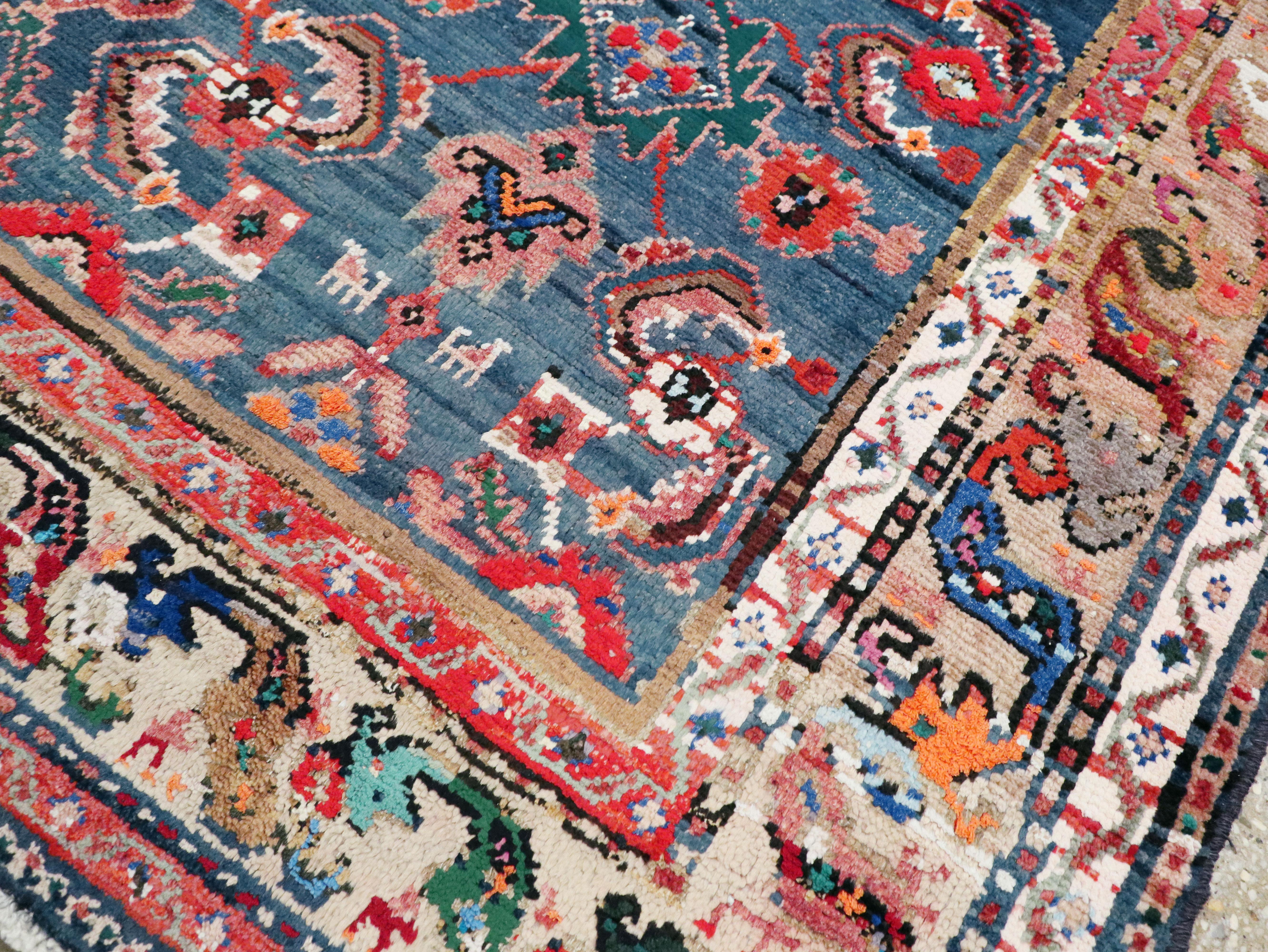 Wool Vintage Persian Hamadan Rug