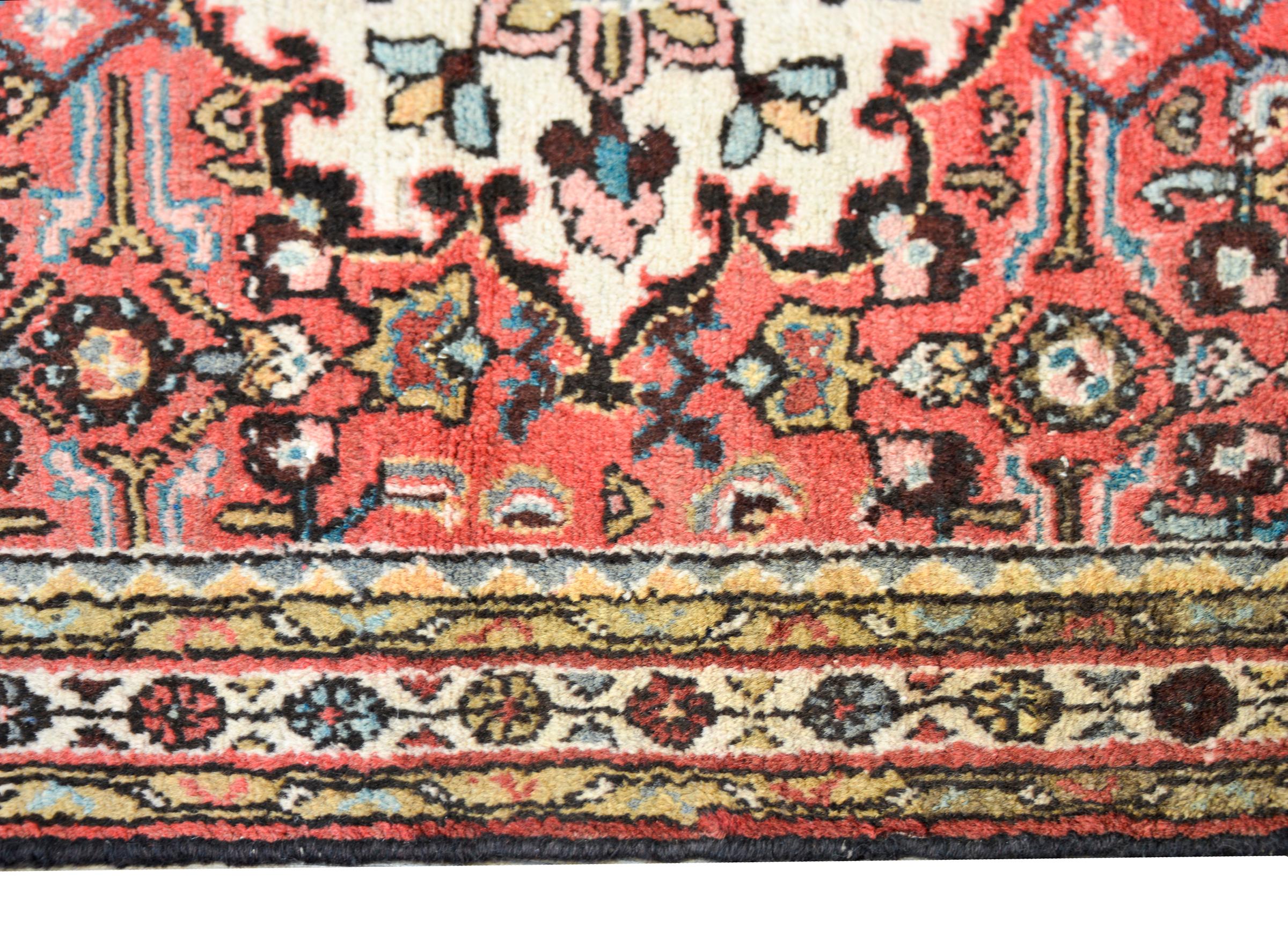 Wool Vintage Persian Hamadan Rug For Sale