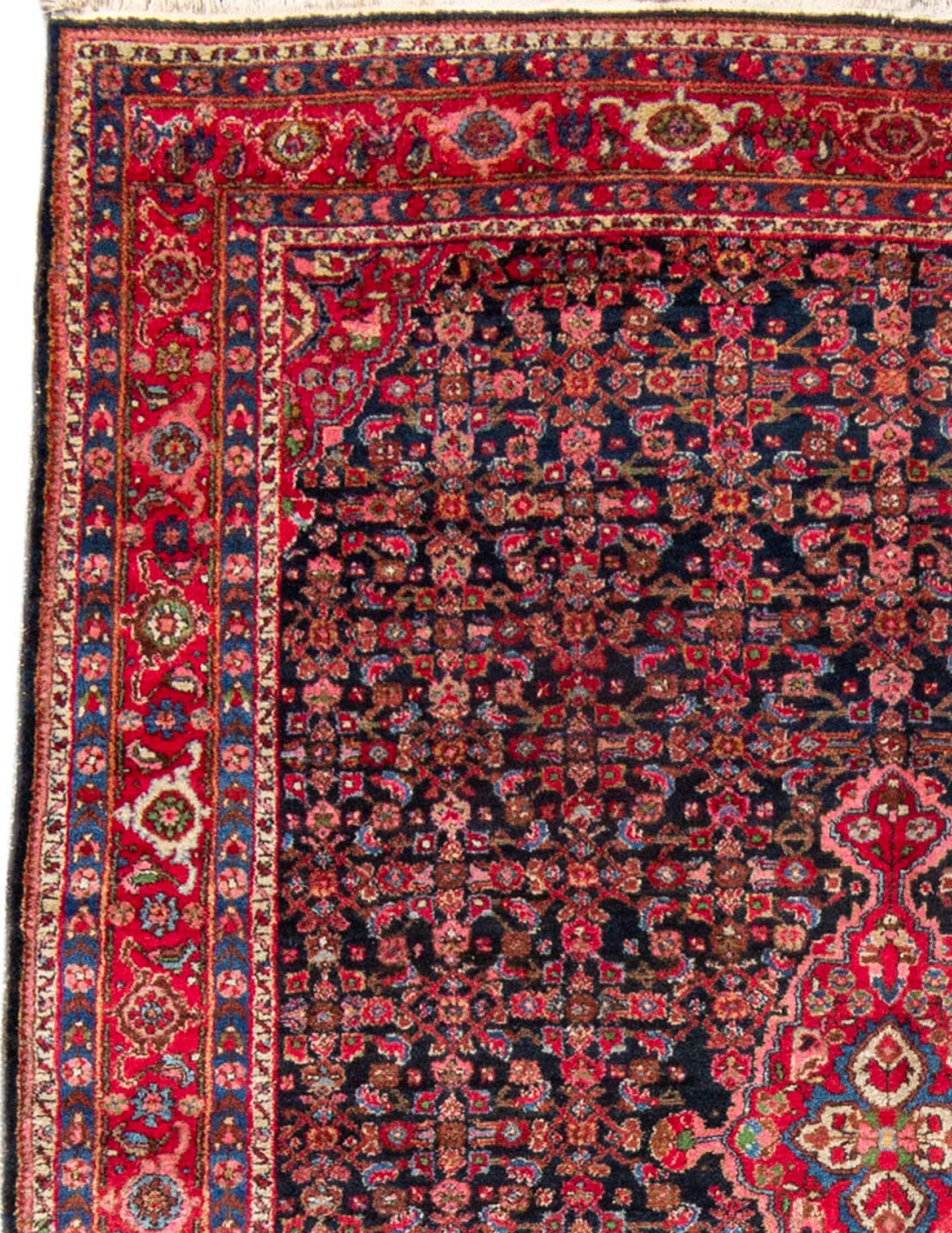 Vintage Persian Hamadan rug, Mid-20th Century, 8'6
