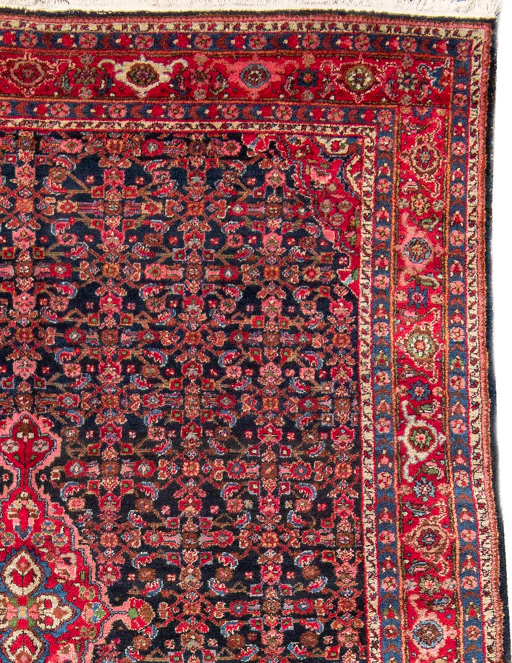 Vintage Persian Hamadan rug, Mid-20th Century, 8'6