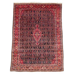 Vintage Persian Hamadan rug, Mid-20th Century, 8'6" × 11'9"