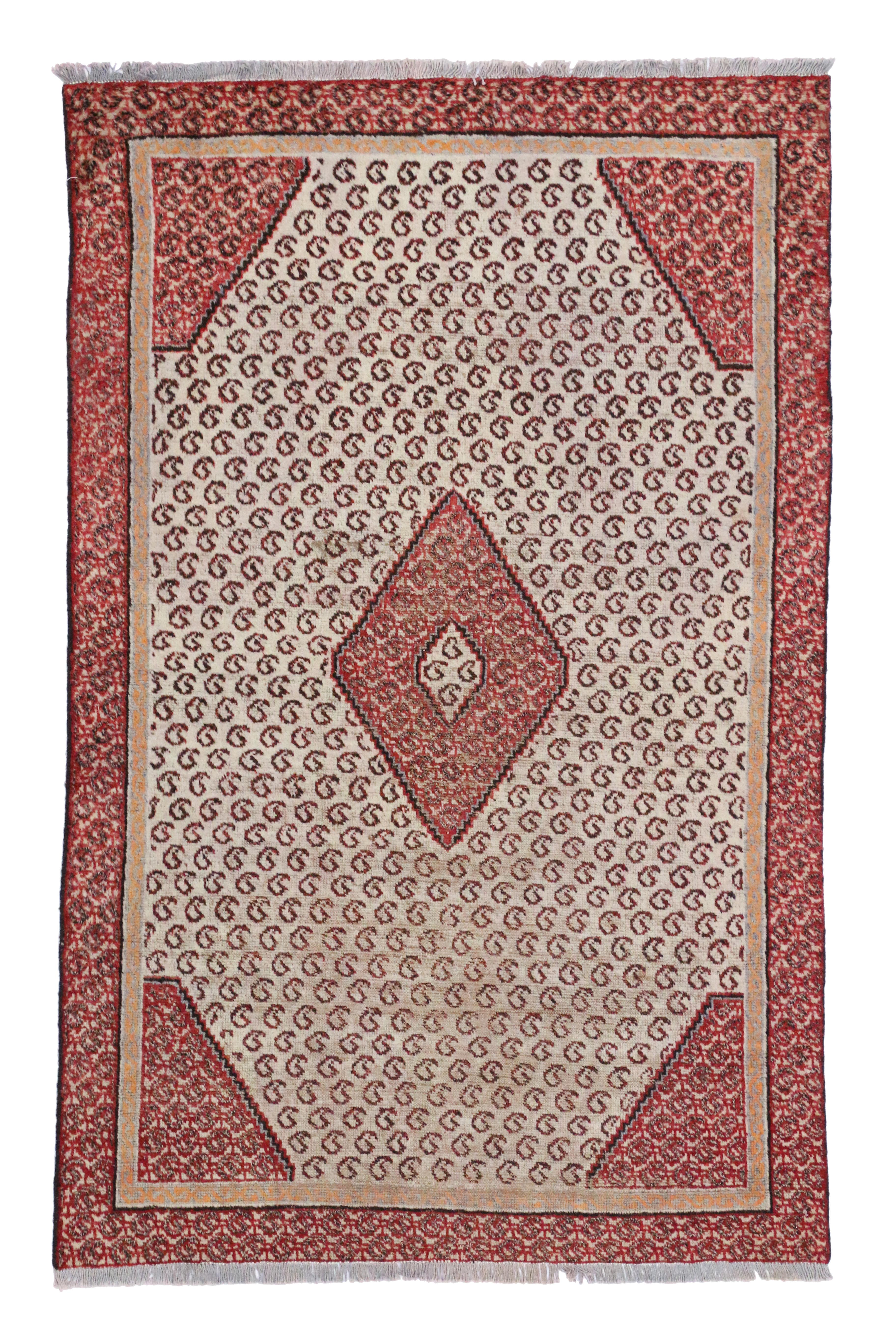 20th Century Vintage Persian Hamadan Rug with All-Over Boteh For Sale