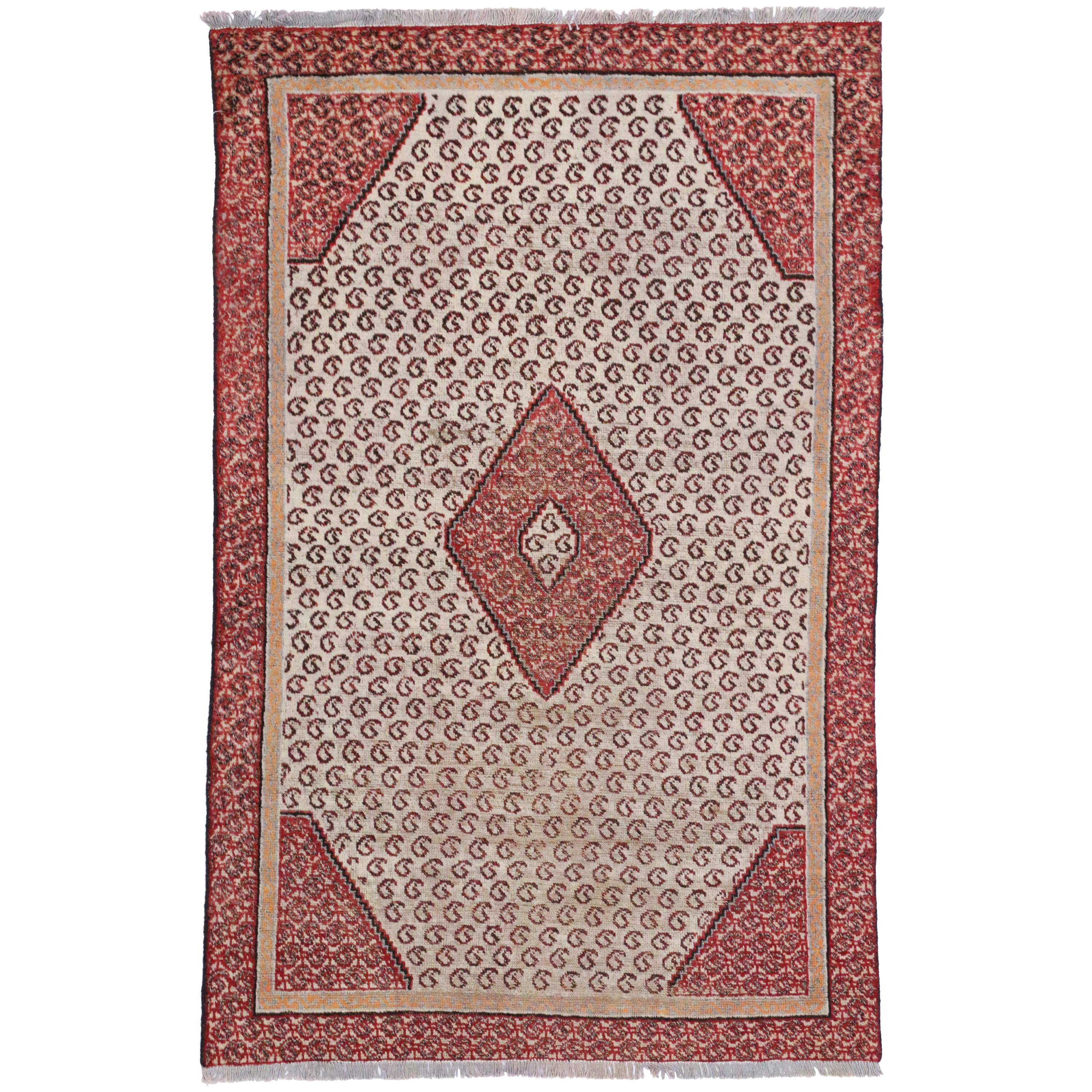 Vintage Persian Hamadan Rug with All-Over Boteh