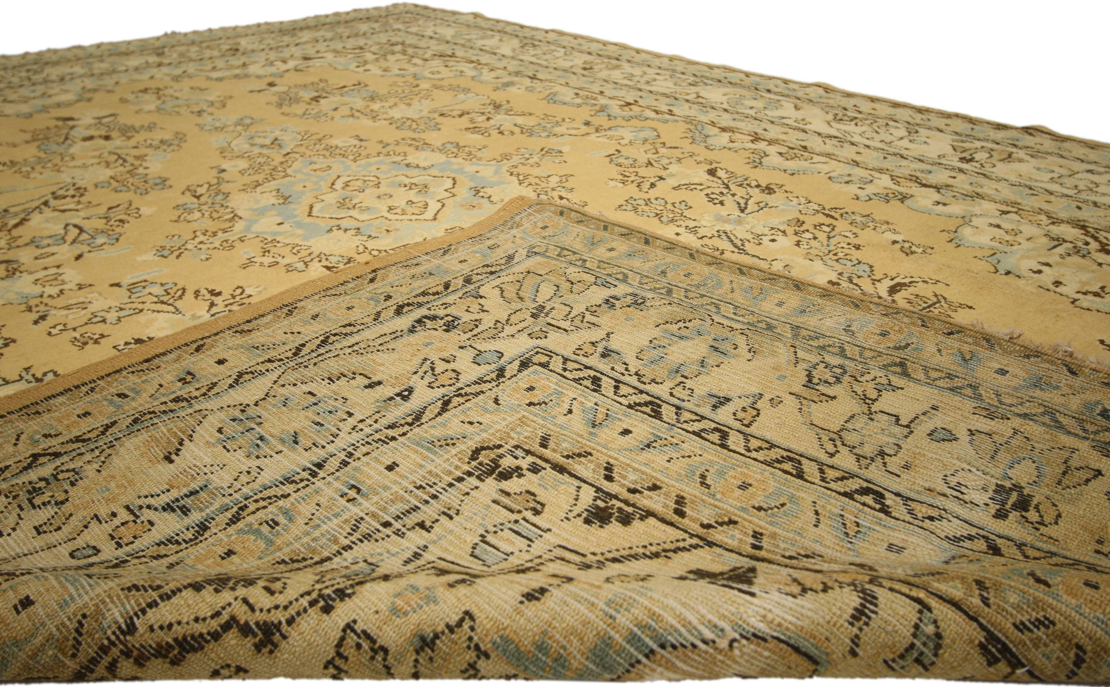 Hand-Knotted Vintage Persian Hamadan Rug with American Sarouk Style For Sale