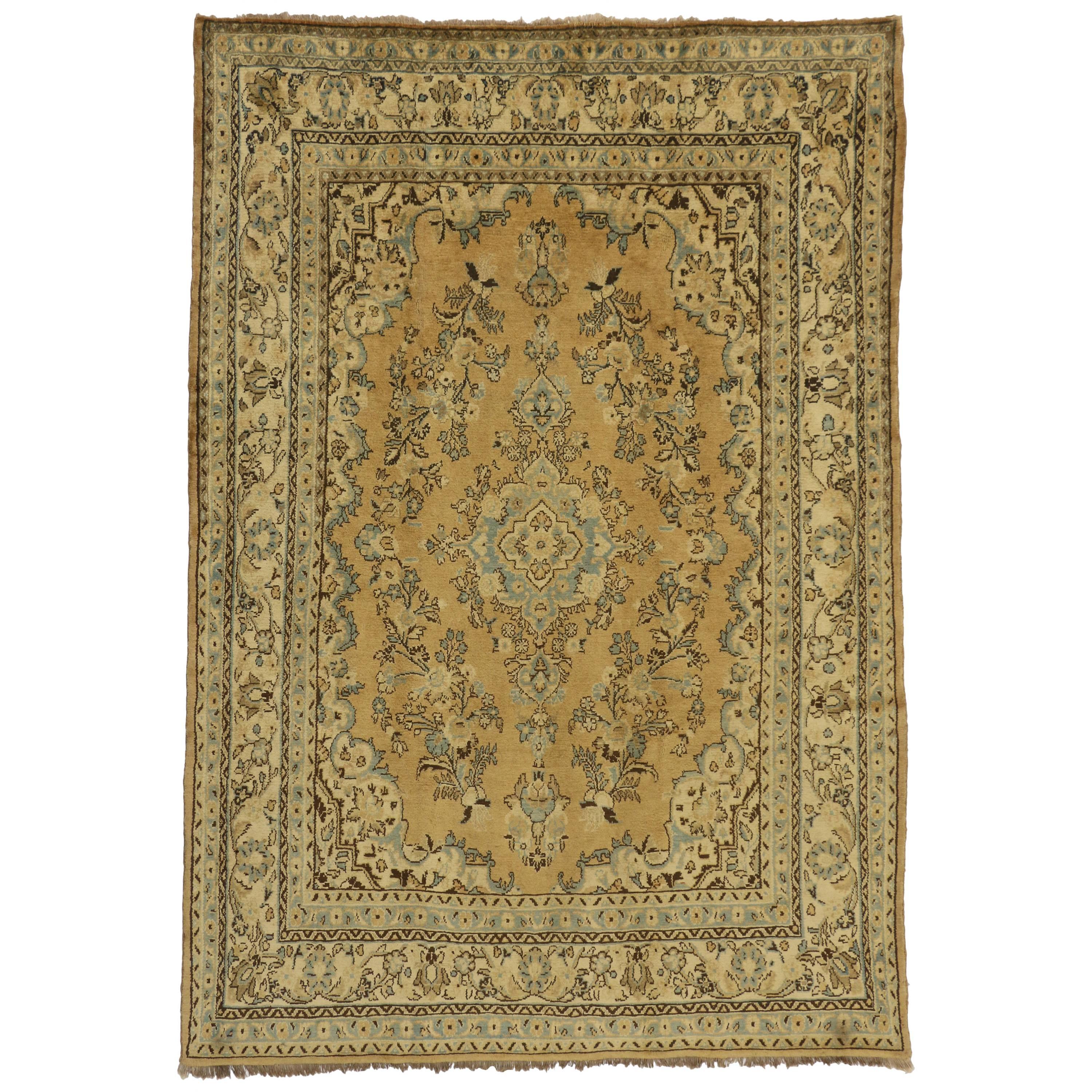 Vintage Persian Hamadan Rug with American Sarouk Style For Sale