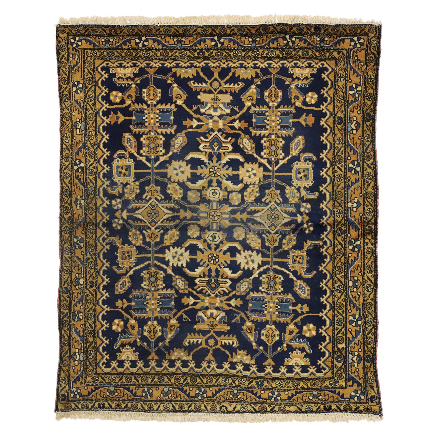 Vintage Persian Hamadan Rug with Hollywood Regency Style, Foyer or Entryway Rug For Sale