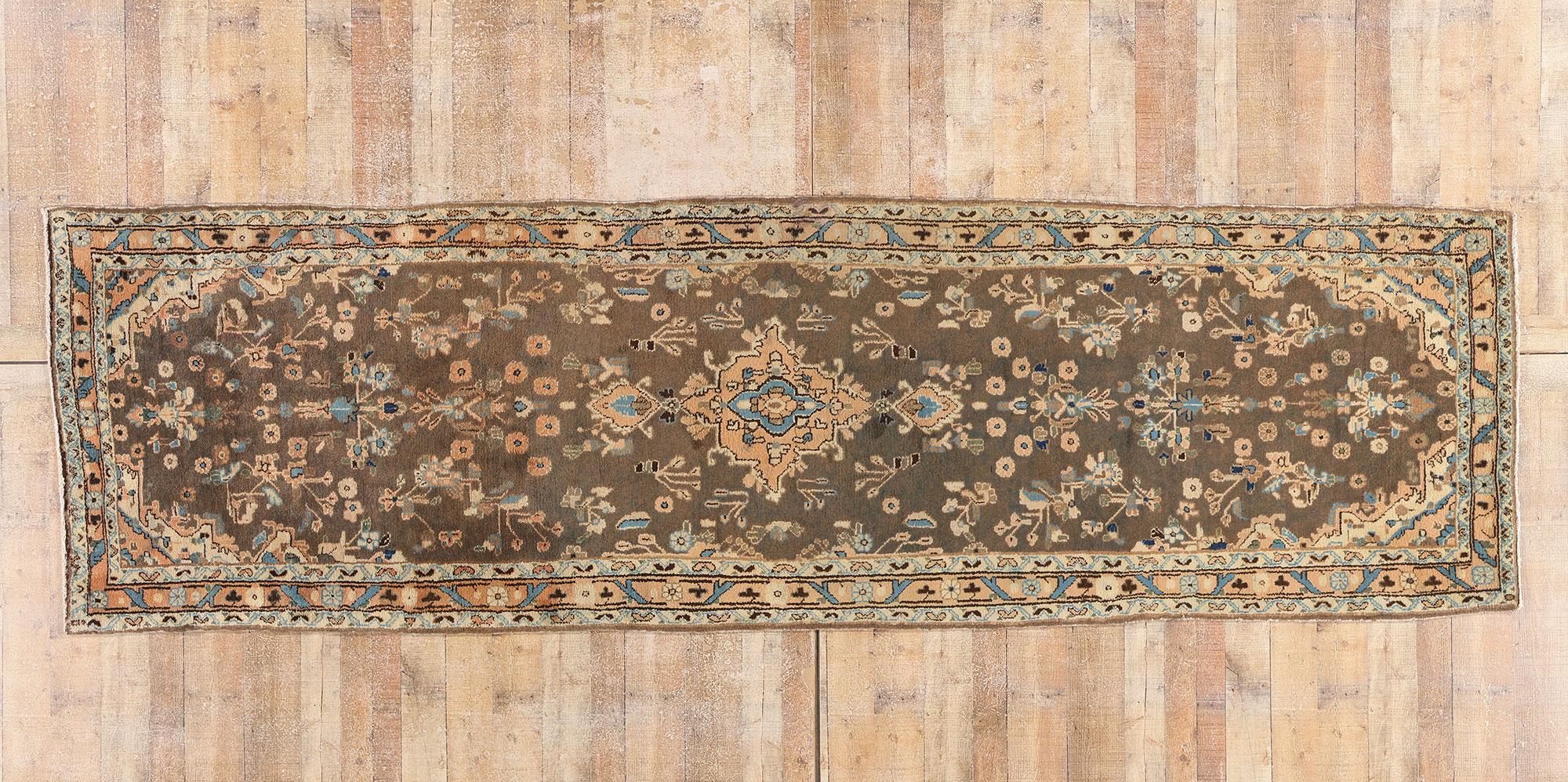 Tappeto persiano vintage Hamadan con stile moderno in vendita 2