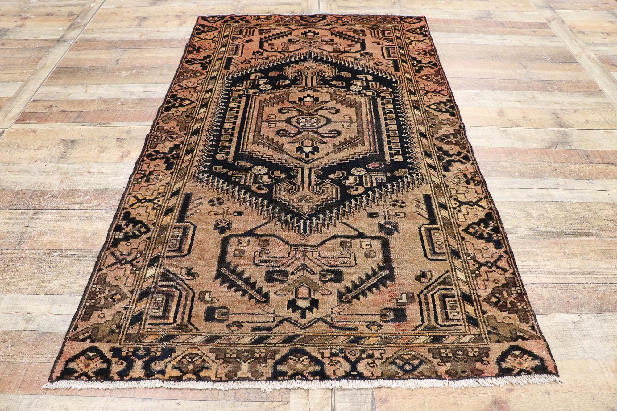 Vintage Persian Hamadan Rug with Modern Tribal Style For Sale 1