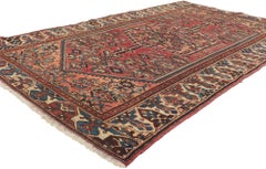 Vintage Persian Hamadan Rug with Rustic Luxe Style