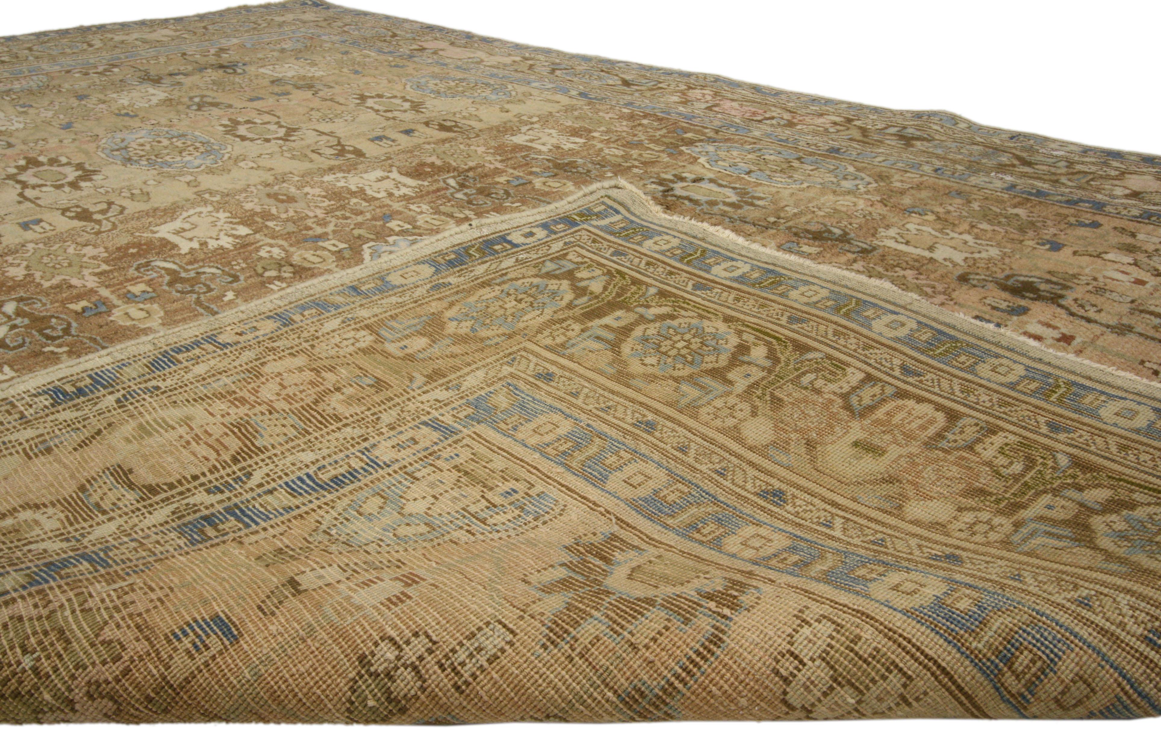 Hand-Knotted Vintage Persian Hamadan Rug  For Sale