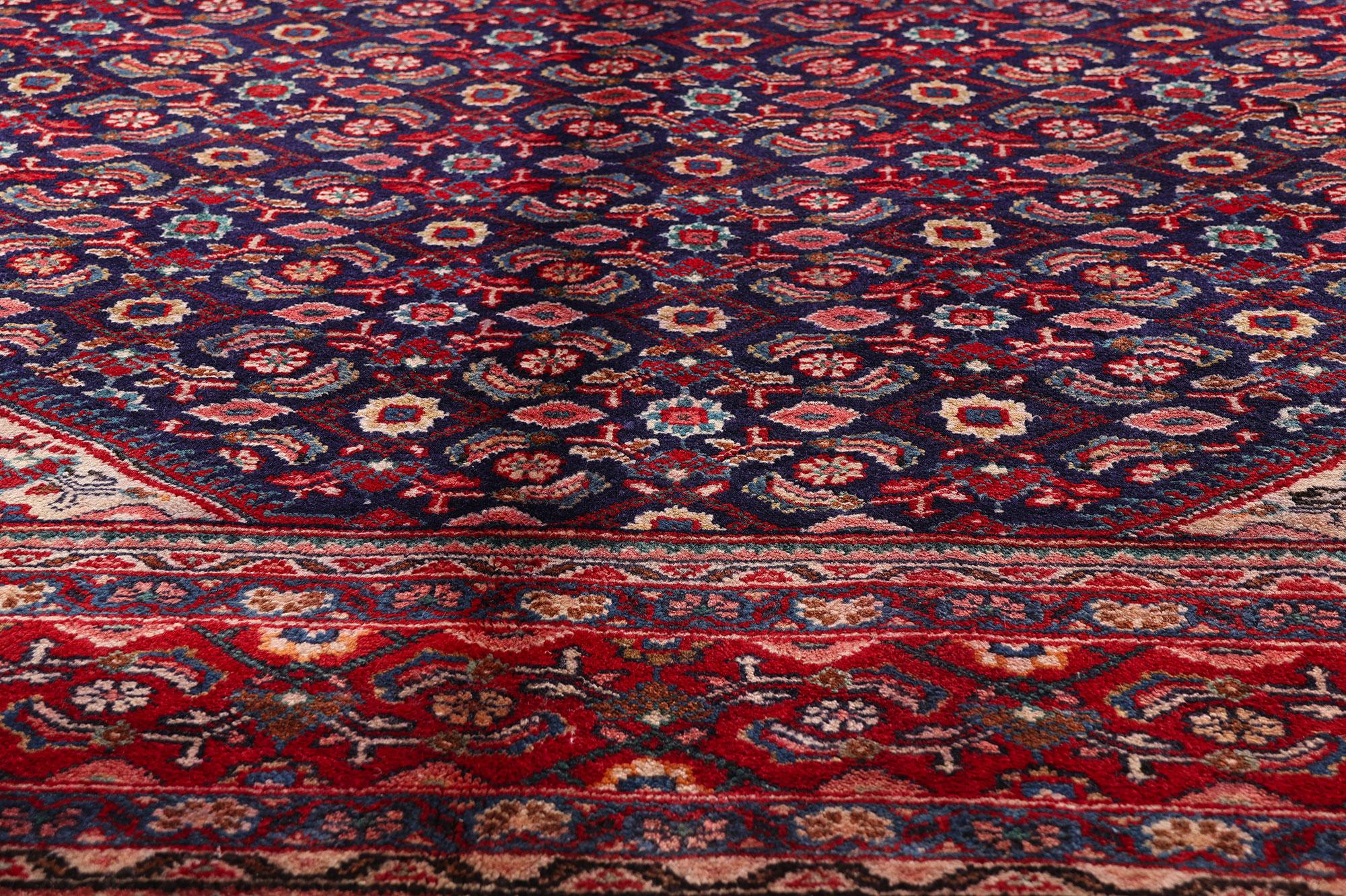 Persischer Hamadan-Teppich im traditionellen Stil und Malayer Herati-Design, Vintage (20. Jahrhundert) im Angebot