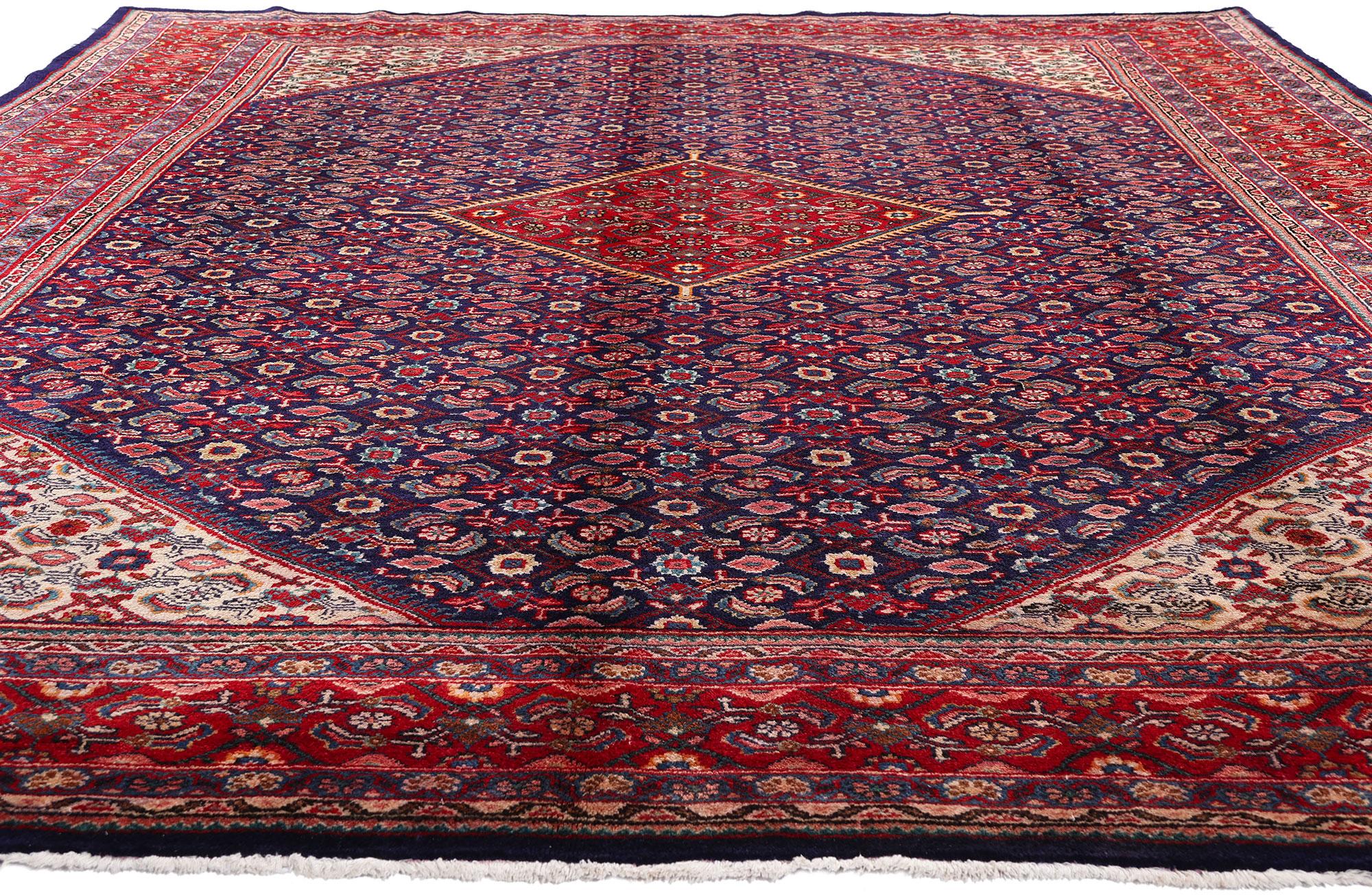 Persischer Hamadan-Teppich im traditionellen Stil und Malayer Herati-Design, Vintage (Handgeknüpft) im Angebot