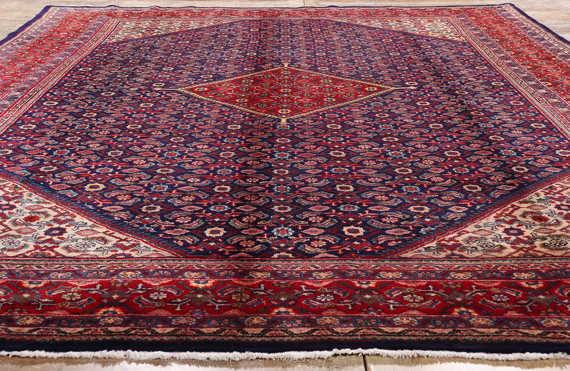 Persischer Hamadan-Teppich im traditionellen Stil und Malayer Herati-Design, Vintage im Angebot 2