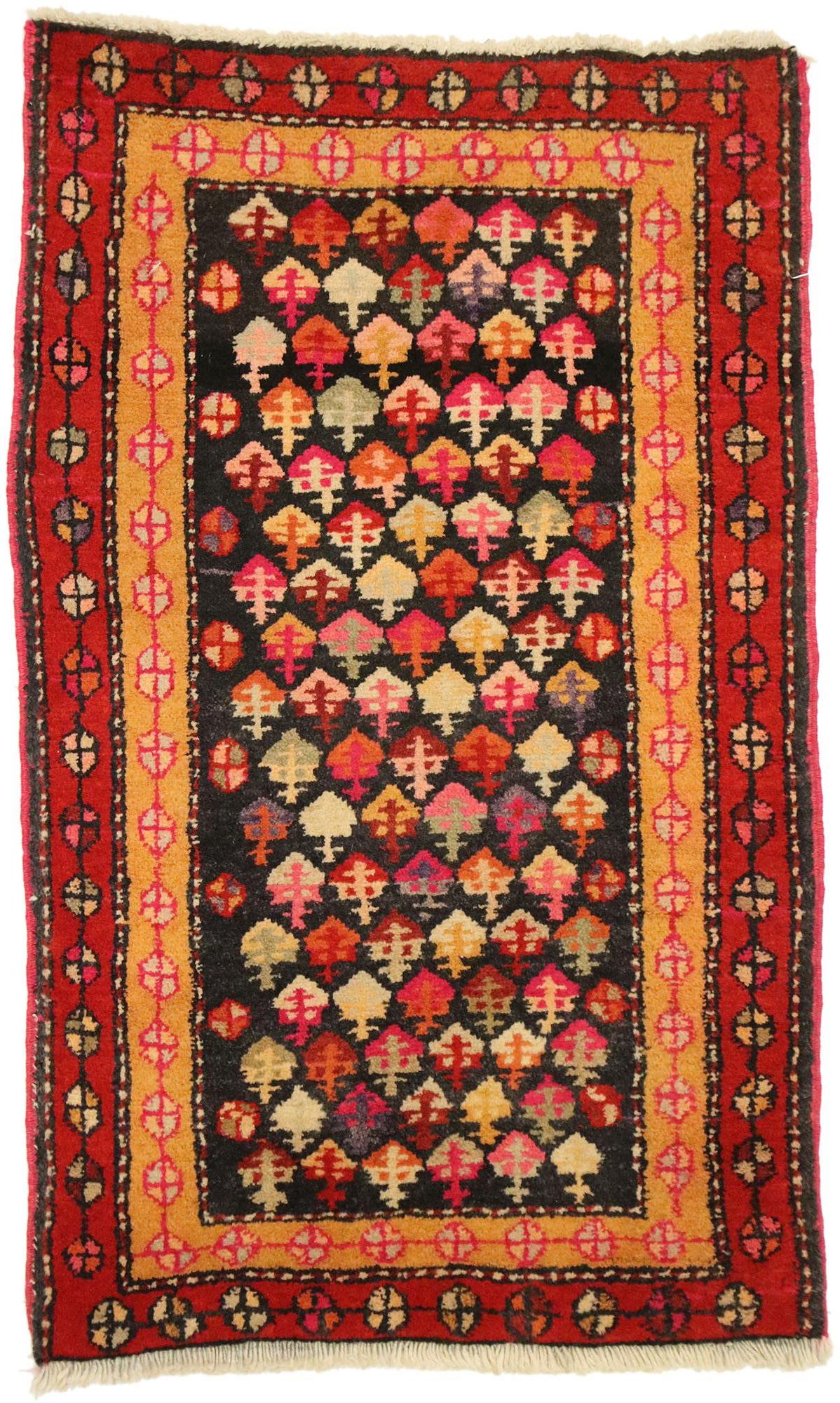 Vintage Persian Hamadan Rug with Tribal Style, Kitchen, Foyer or Entry Rug For Sale