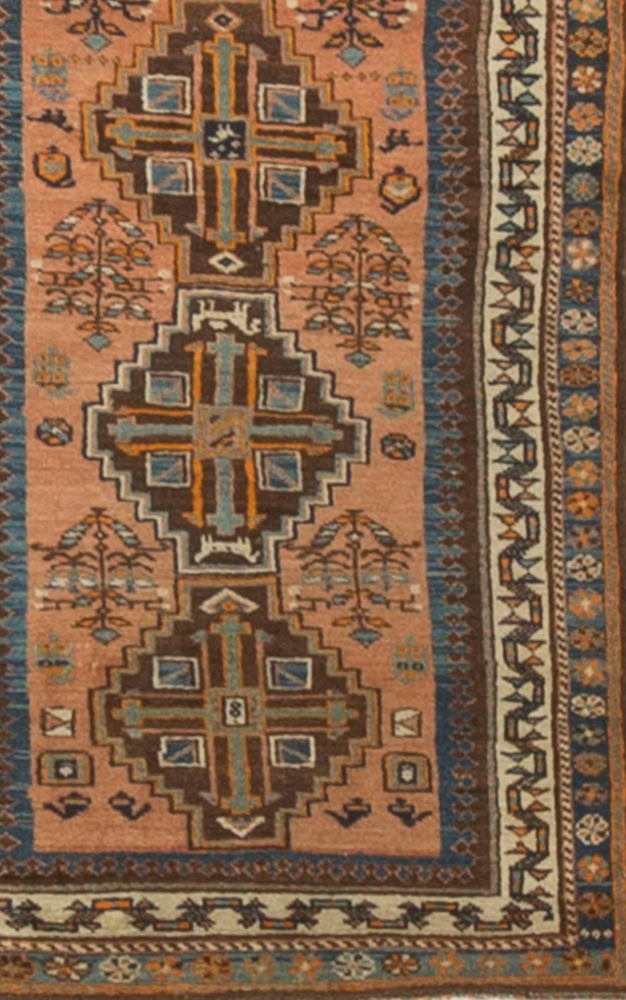 Hand-Woven Vintage Persian Hamadan Runner For Sale