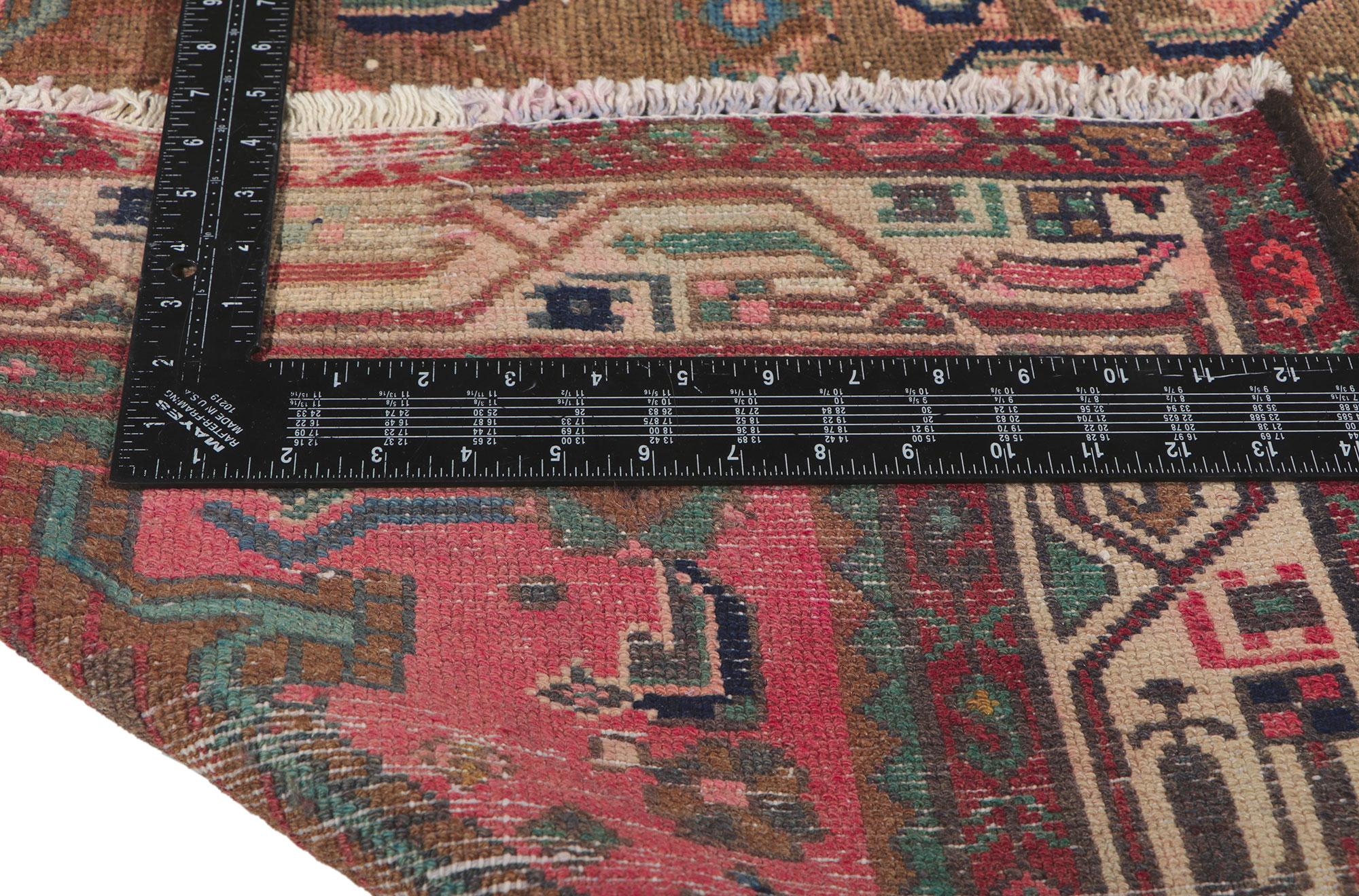 Hand-Knotted Vintage Persian Hamadan Runner For Sale