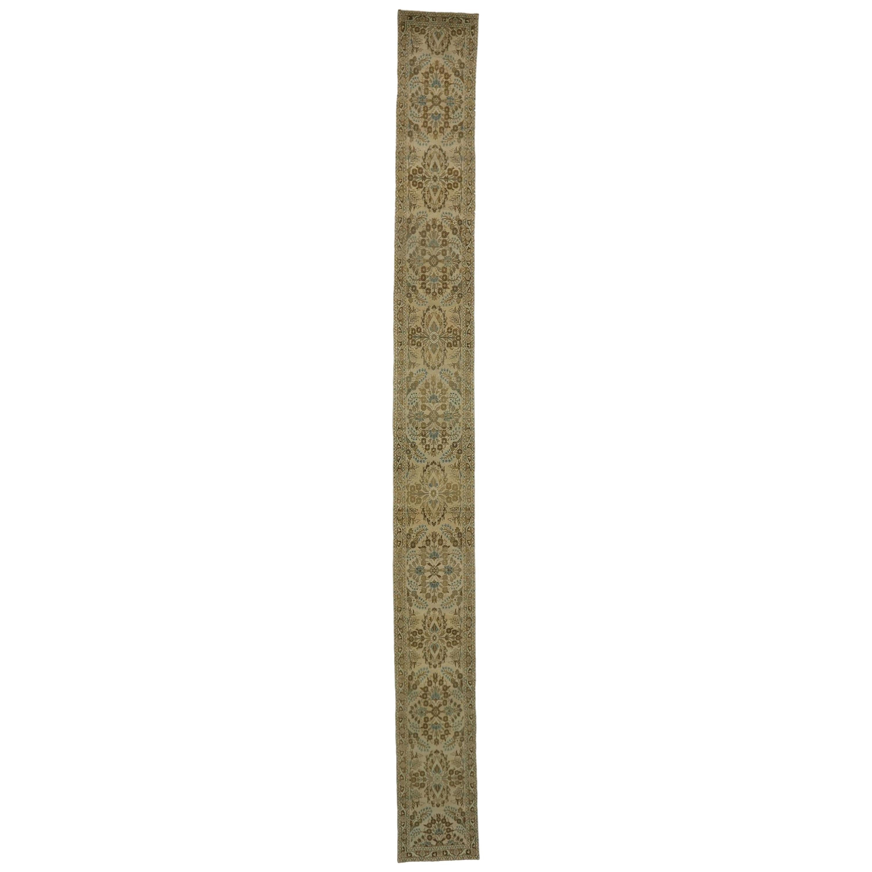 Vintage Persian Hamadan Runner with Amish Shaker Style For Sale