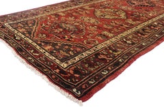 Vintage Persian Hamadan Runner with Jacobean Style, Hallway Runner