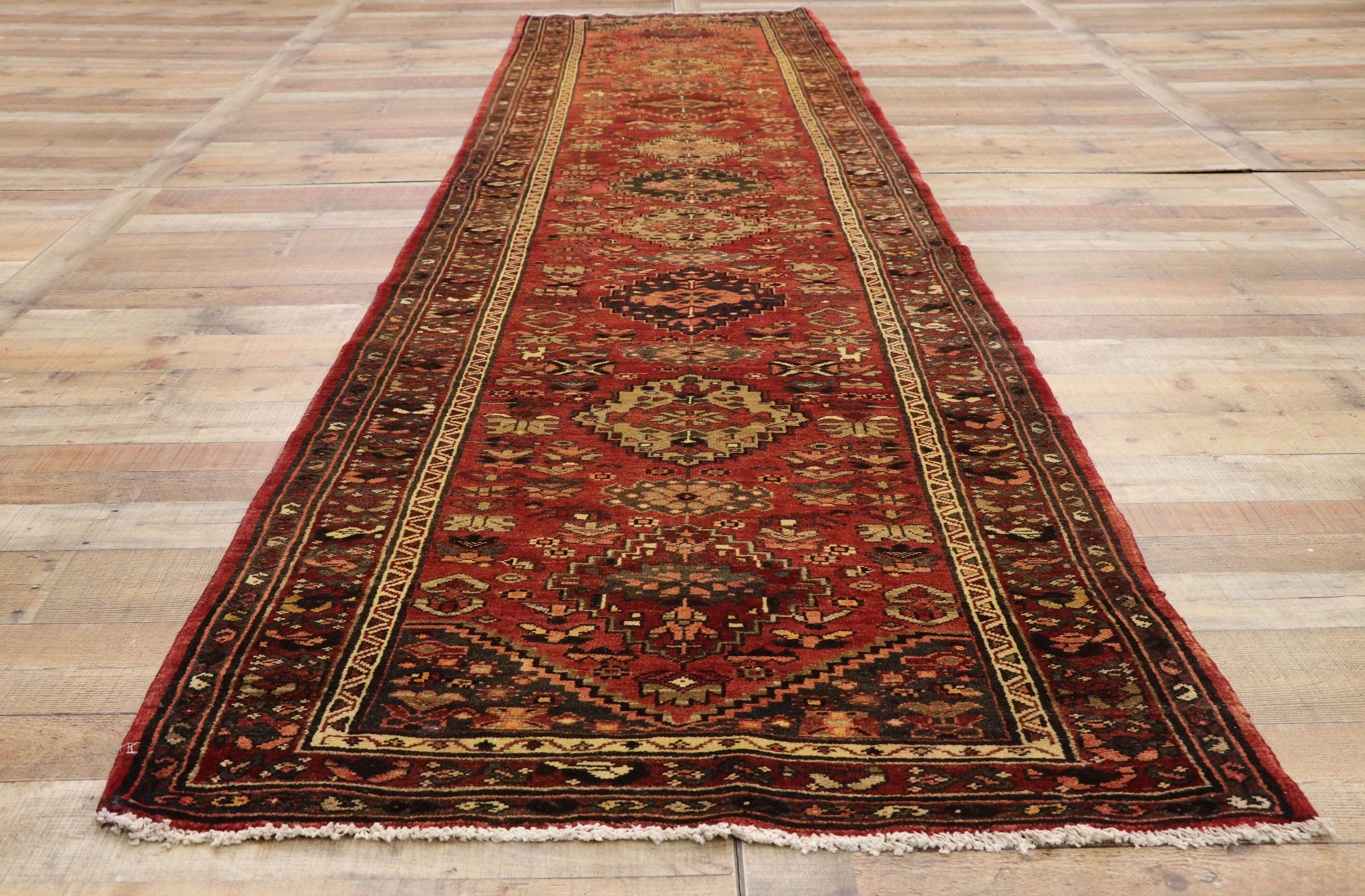 Persischer Hamadan-Läufer im jakobinischen Stil, Flur-Läufer (Wolle) im Angebot