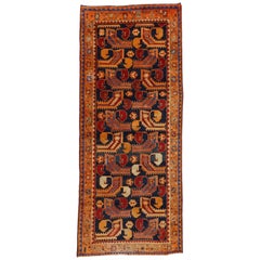 Vintage Persian Hamadan Runner with Modern Tribal Style, Wide Hallway Runner