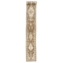 Tapis de couloir persan Hamadan vintage avec style romantique Dacha russe