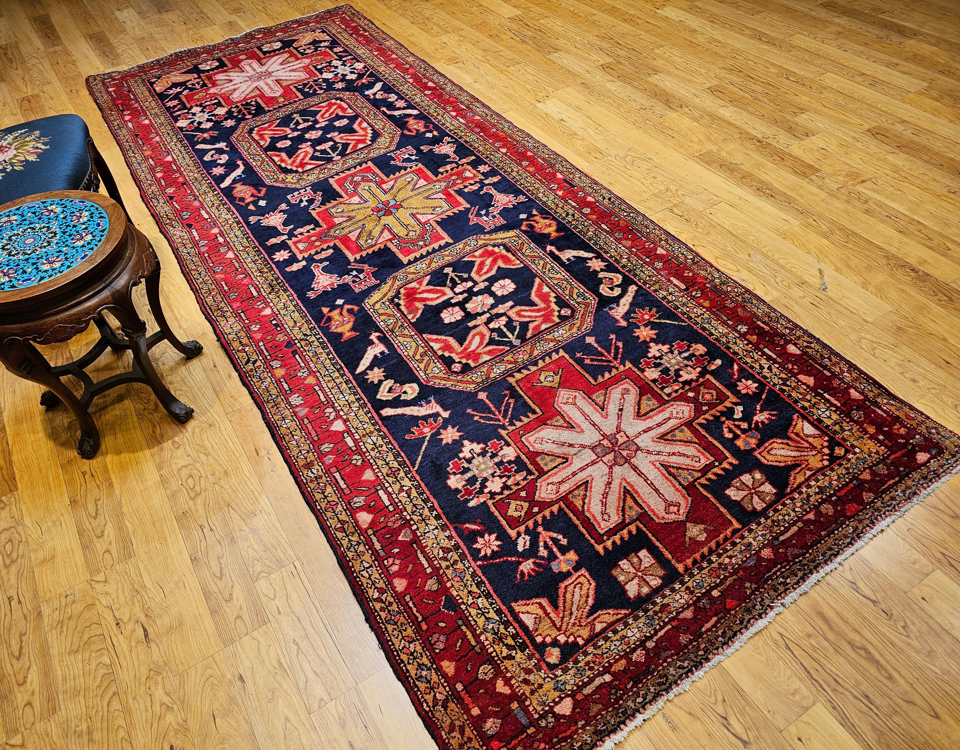Runner persiano d'epoca Hamdan Wide Runner in vendita 4