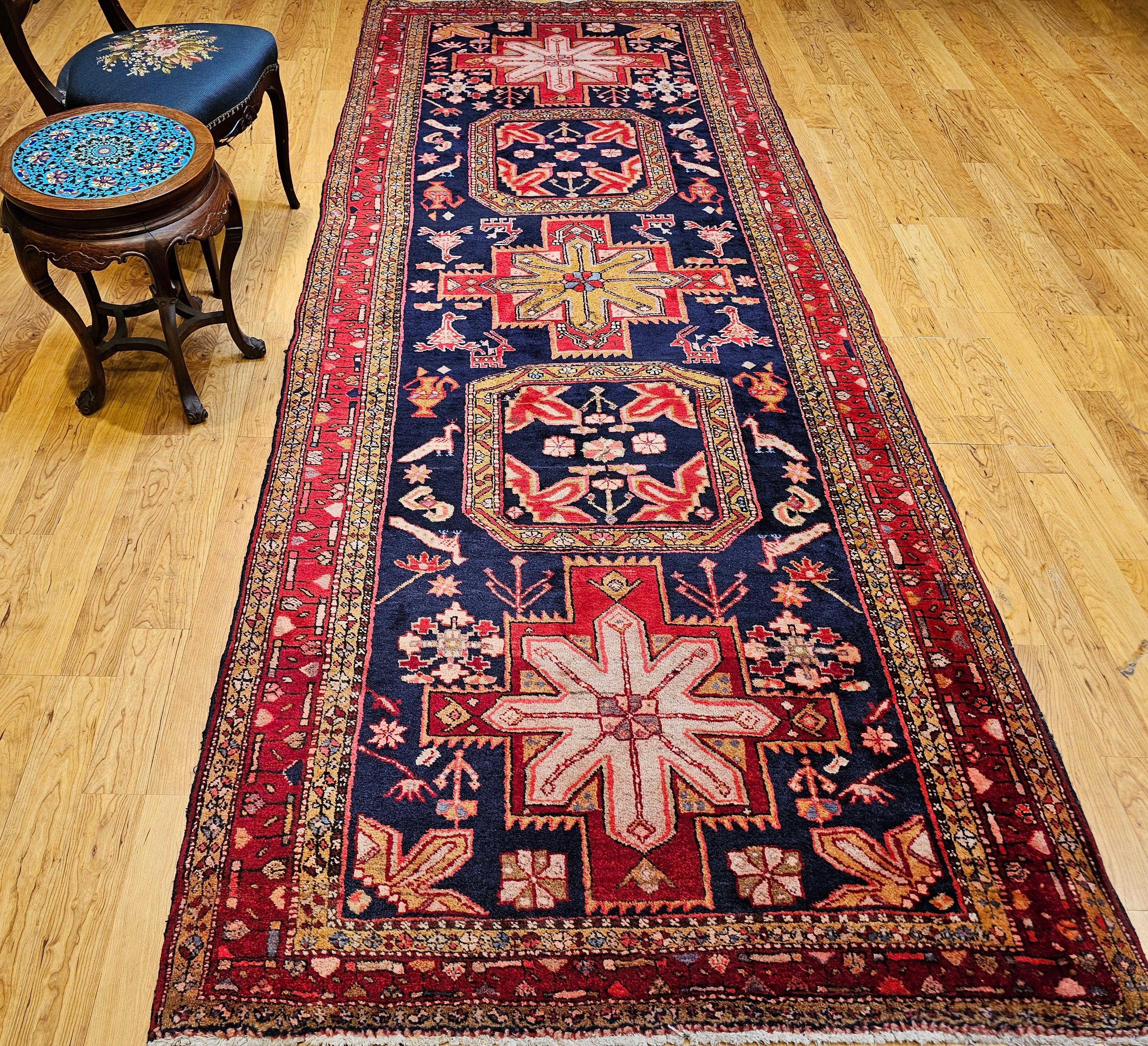 Runner persiano d'epoca Hamdan Wide Runner in vendita 5