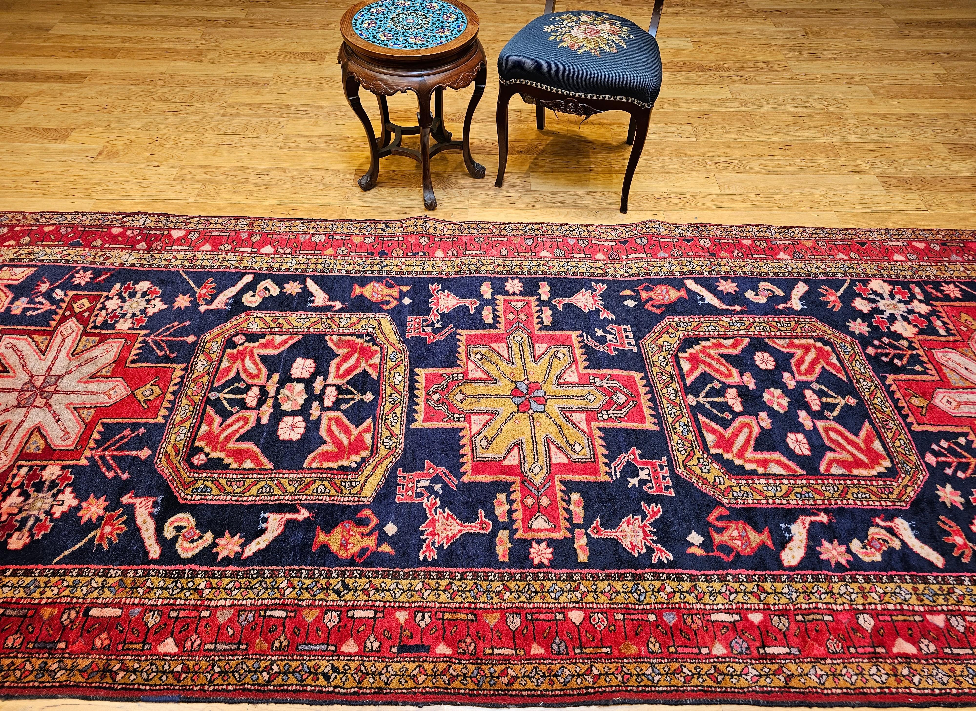 Runner persiano d'epoca Hamdan Wide Runner in vendita 7