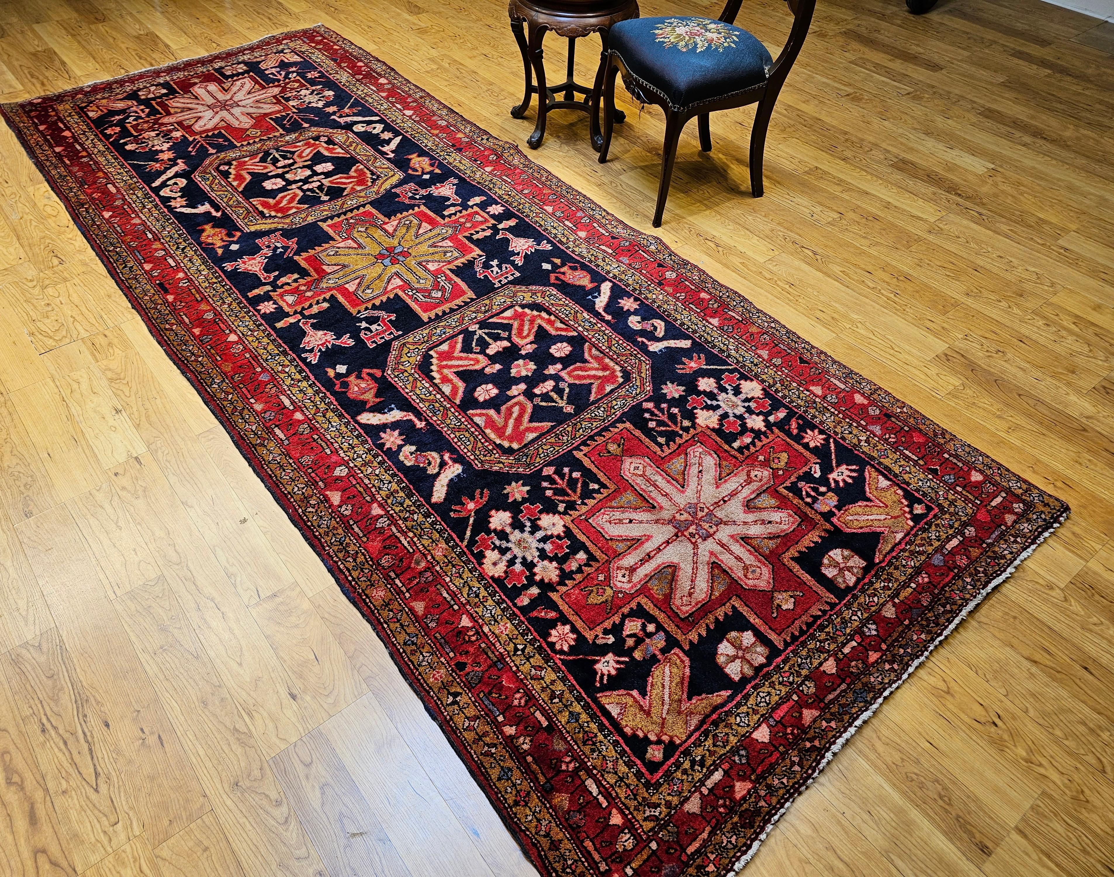 Runner persiano d'epoca Hamdan Wide Runner in vendita 8