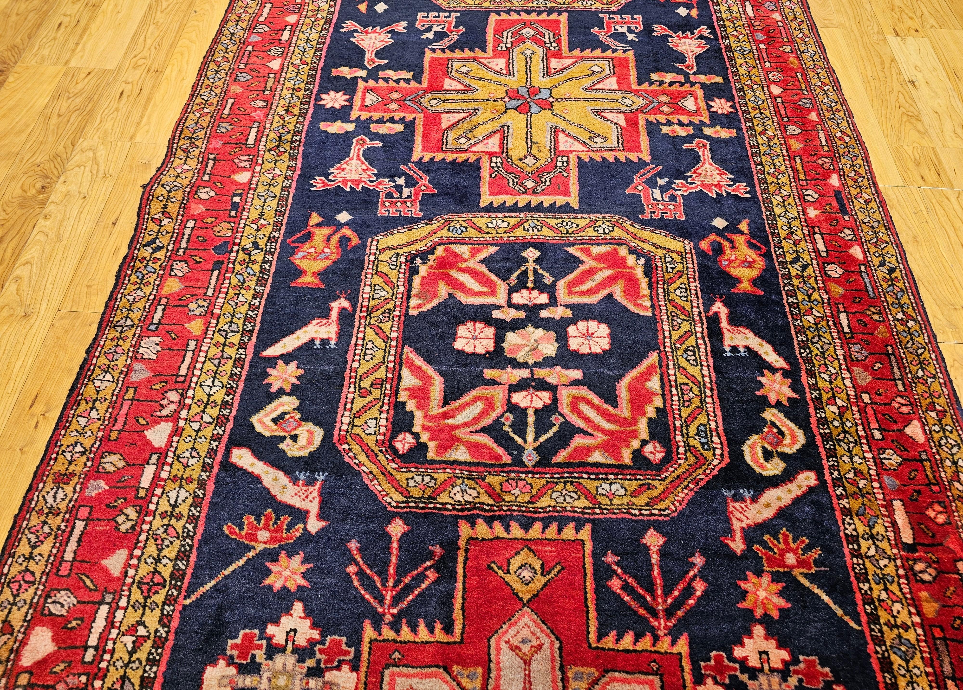 Runner persiano d'epoca Hamdan Wide Runner in vendita 1